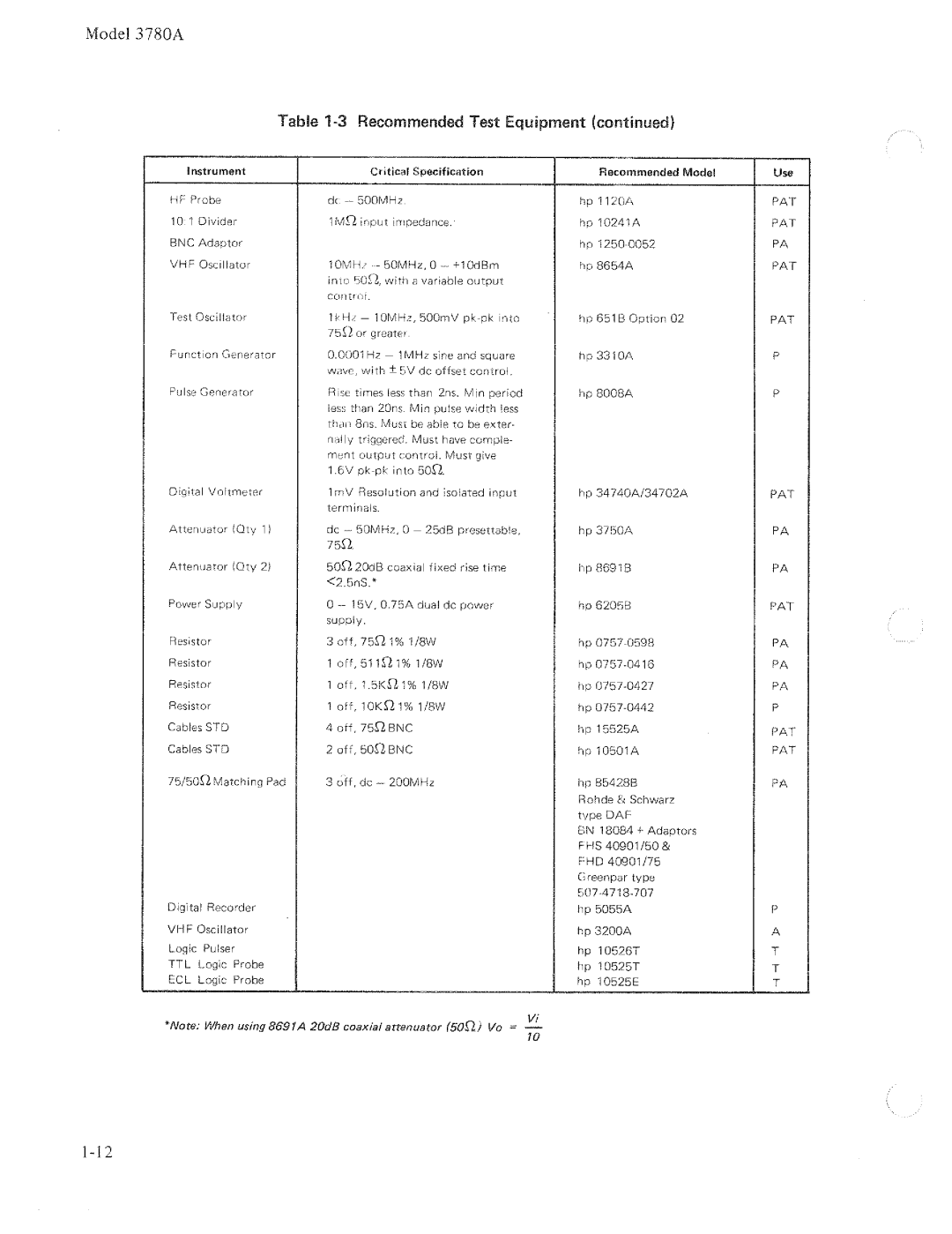 HP 3780A manual 