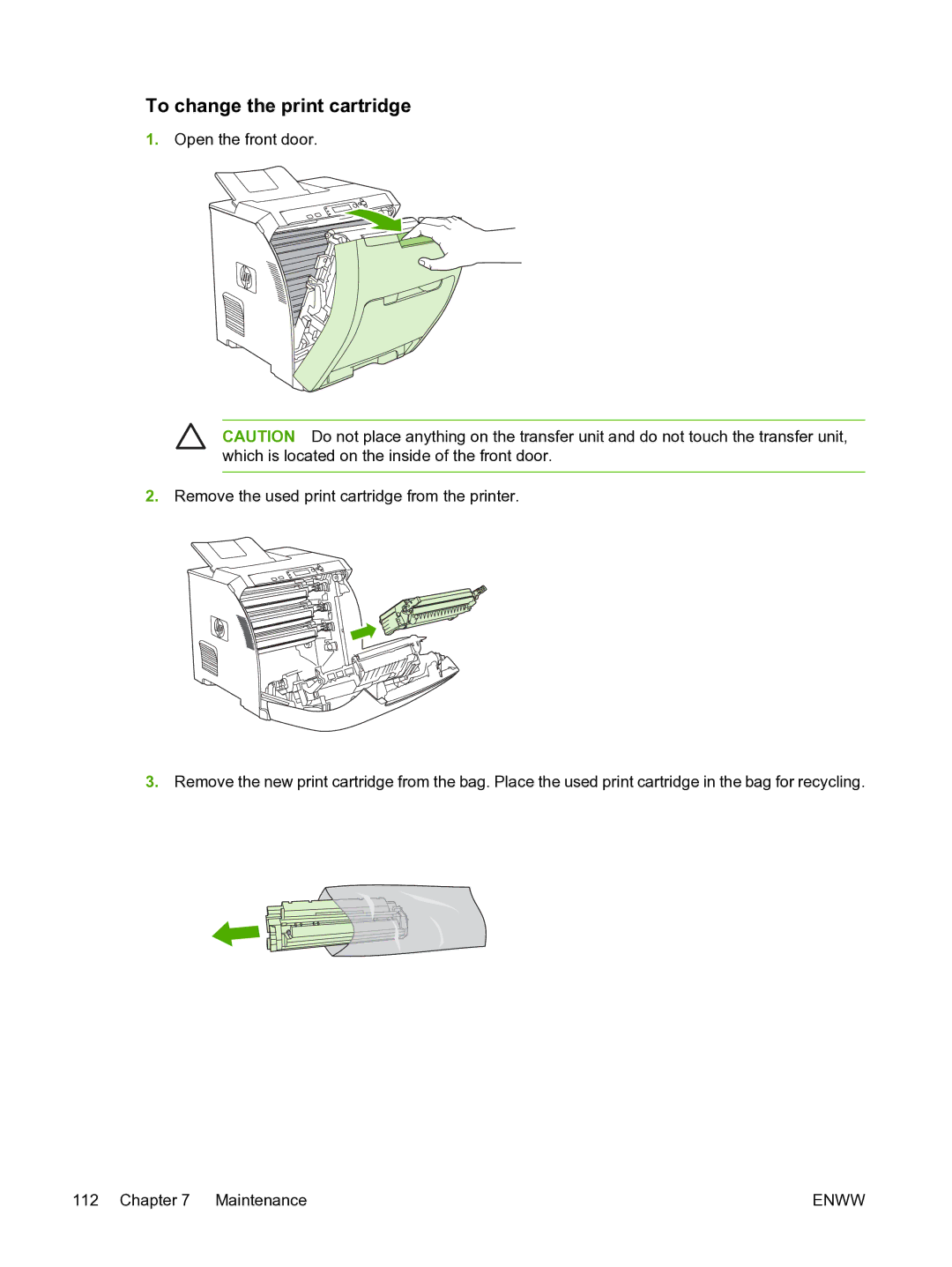 HP 3800 manual To change the print cartridge 