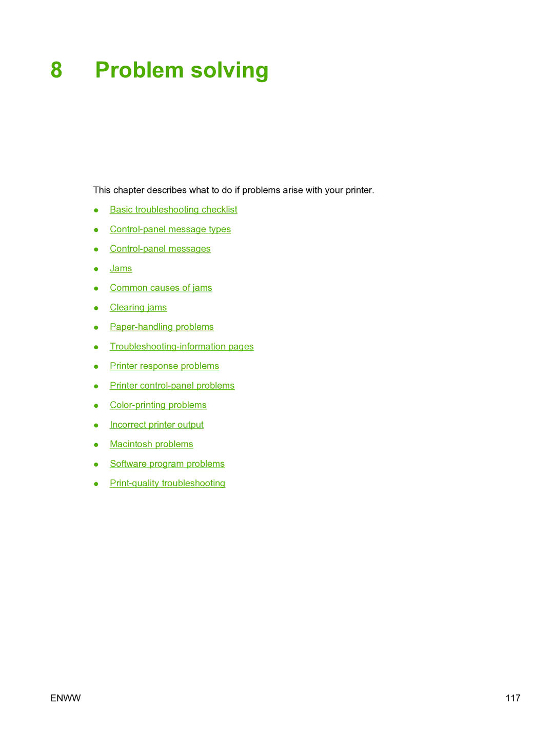 HP 3800 manual Problem solving 