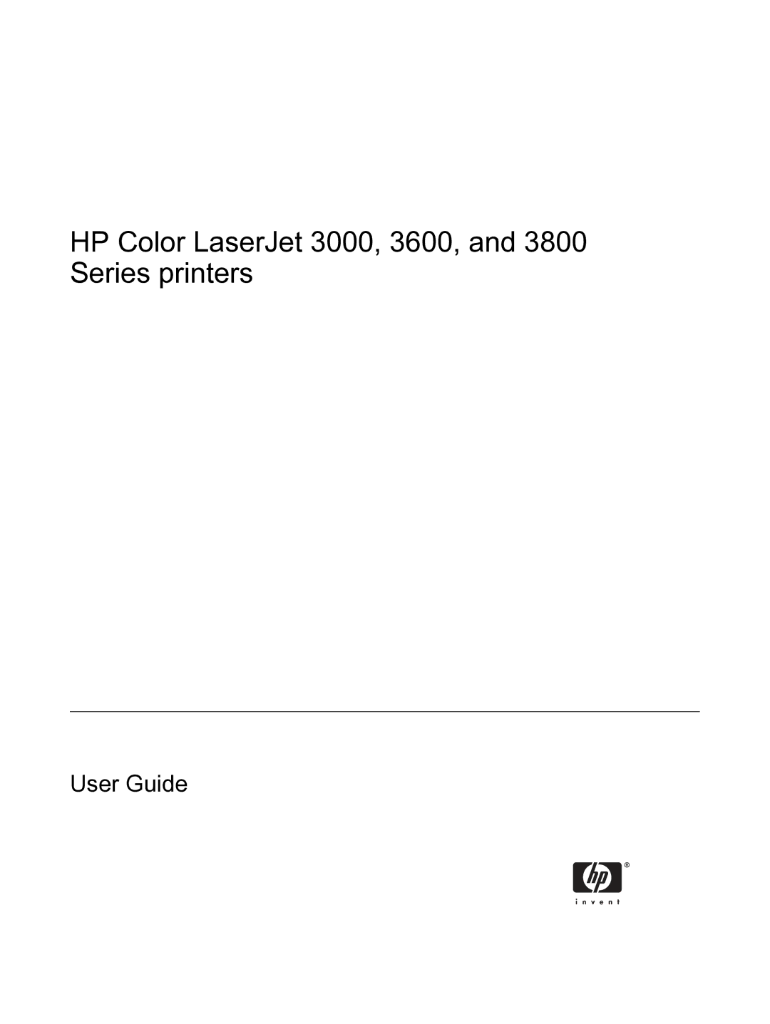 HP manual HP Color LaserJet 3000, 3600, and 3800 Series printers 