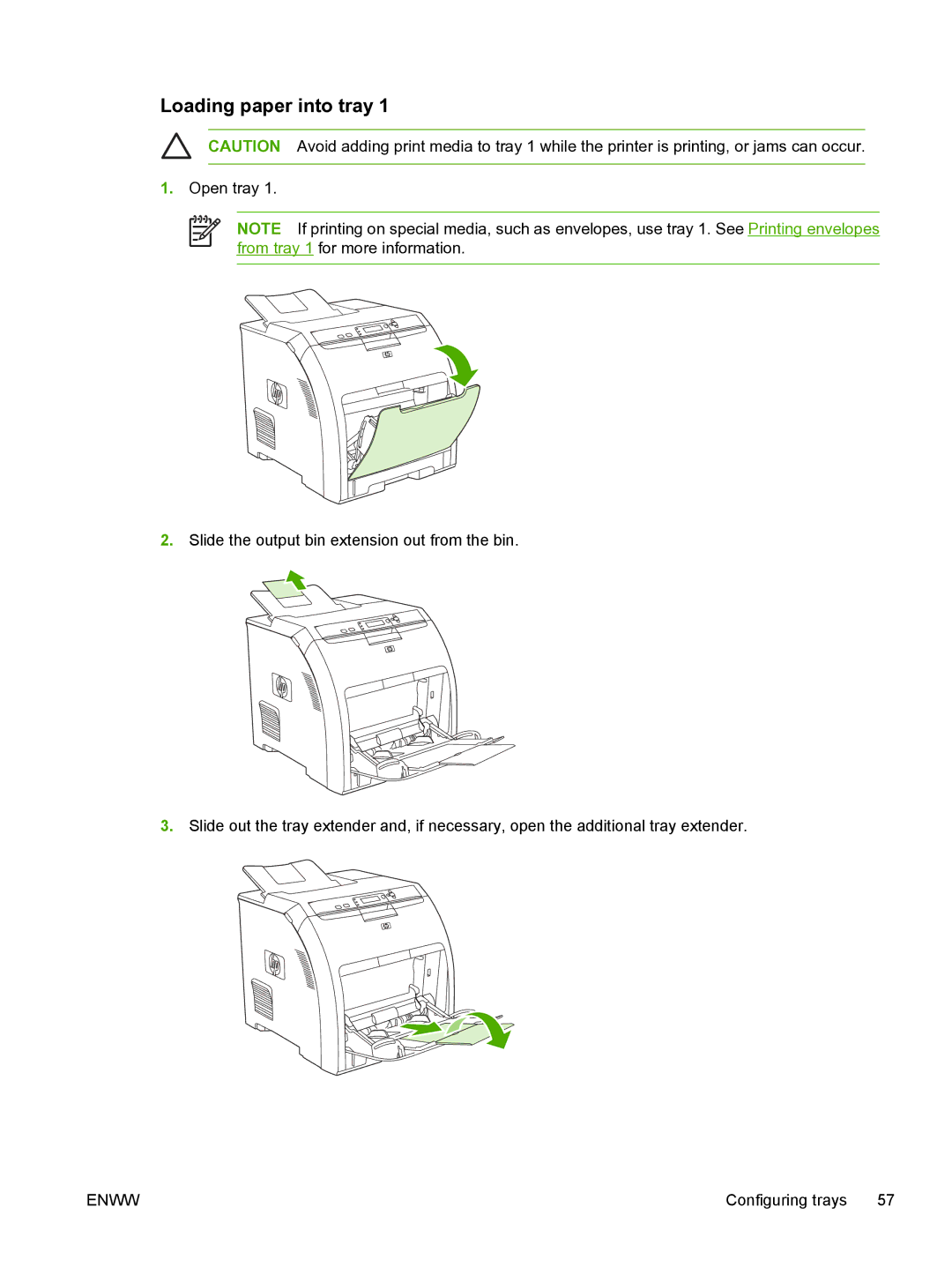 HP 3800 manual Loading paper into tray 