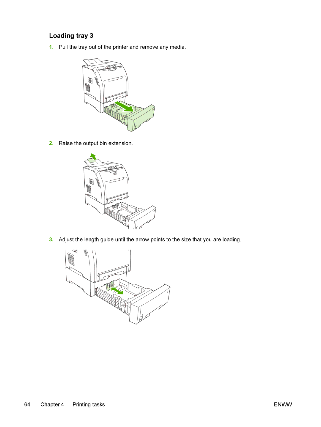 HP 3800 manual Loading tray 