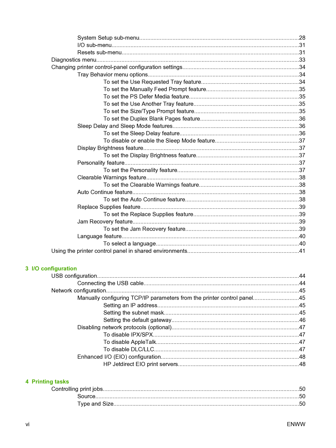 HP 3800 manual Configuration, Printing tasks 