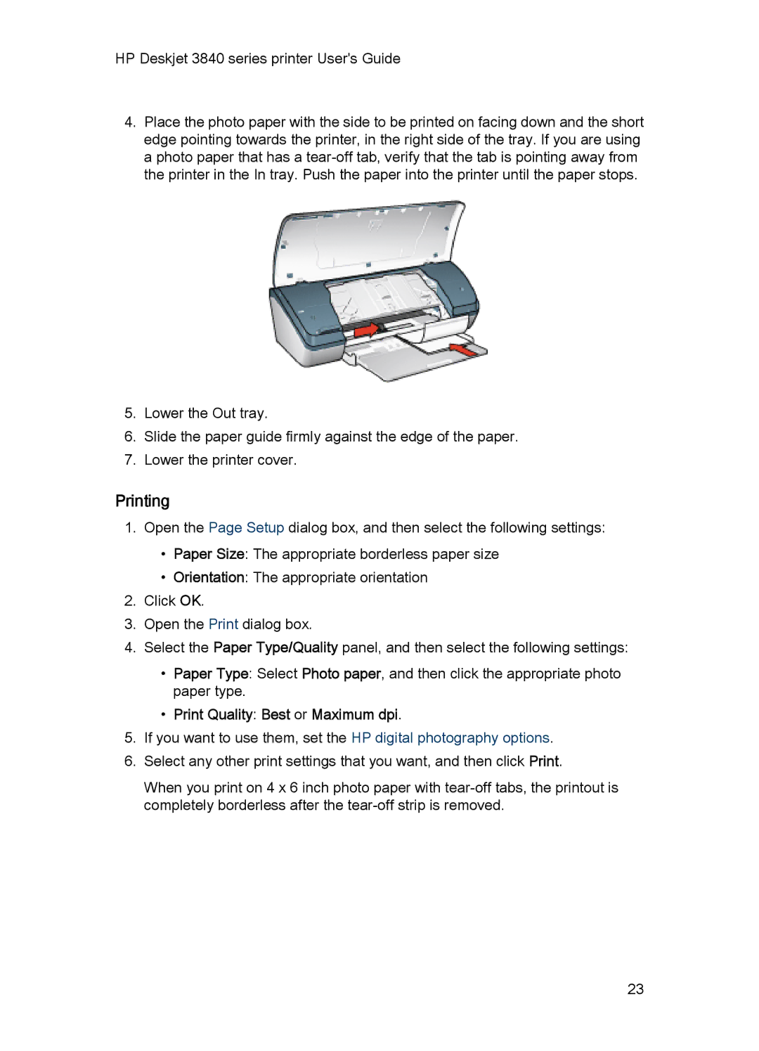 HP 3840 manual Printing, Print Quality Best or Maximum dpi 