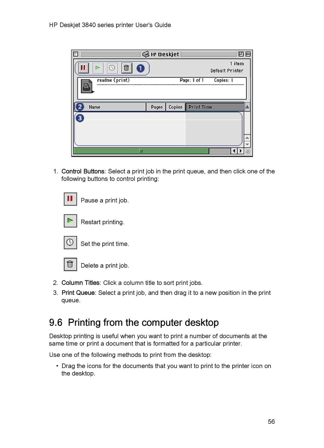 HP 3840 manual Printing from the computer desktop 