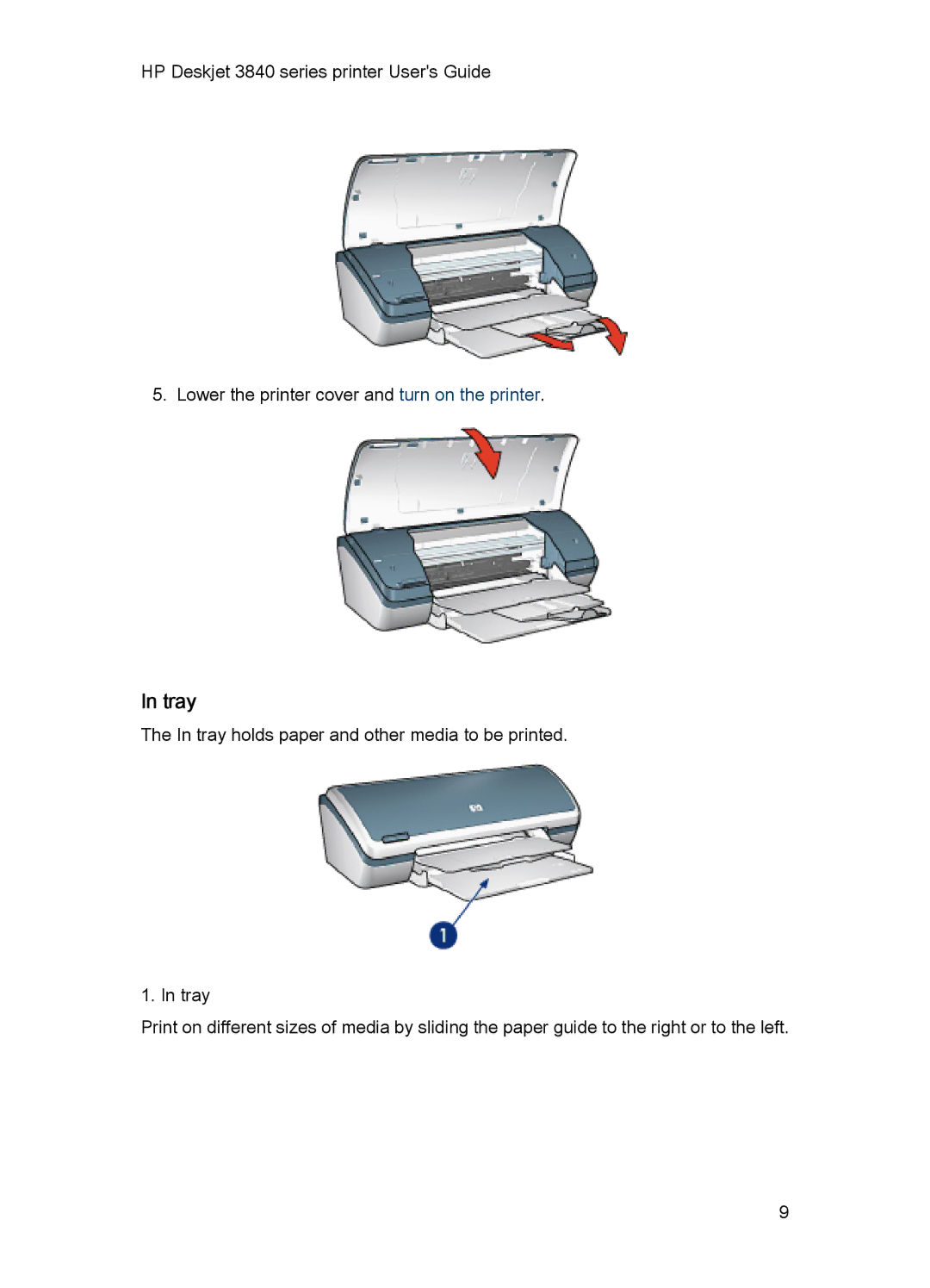 HP 3840 manual Tray 