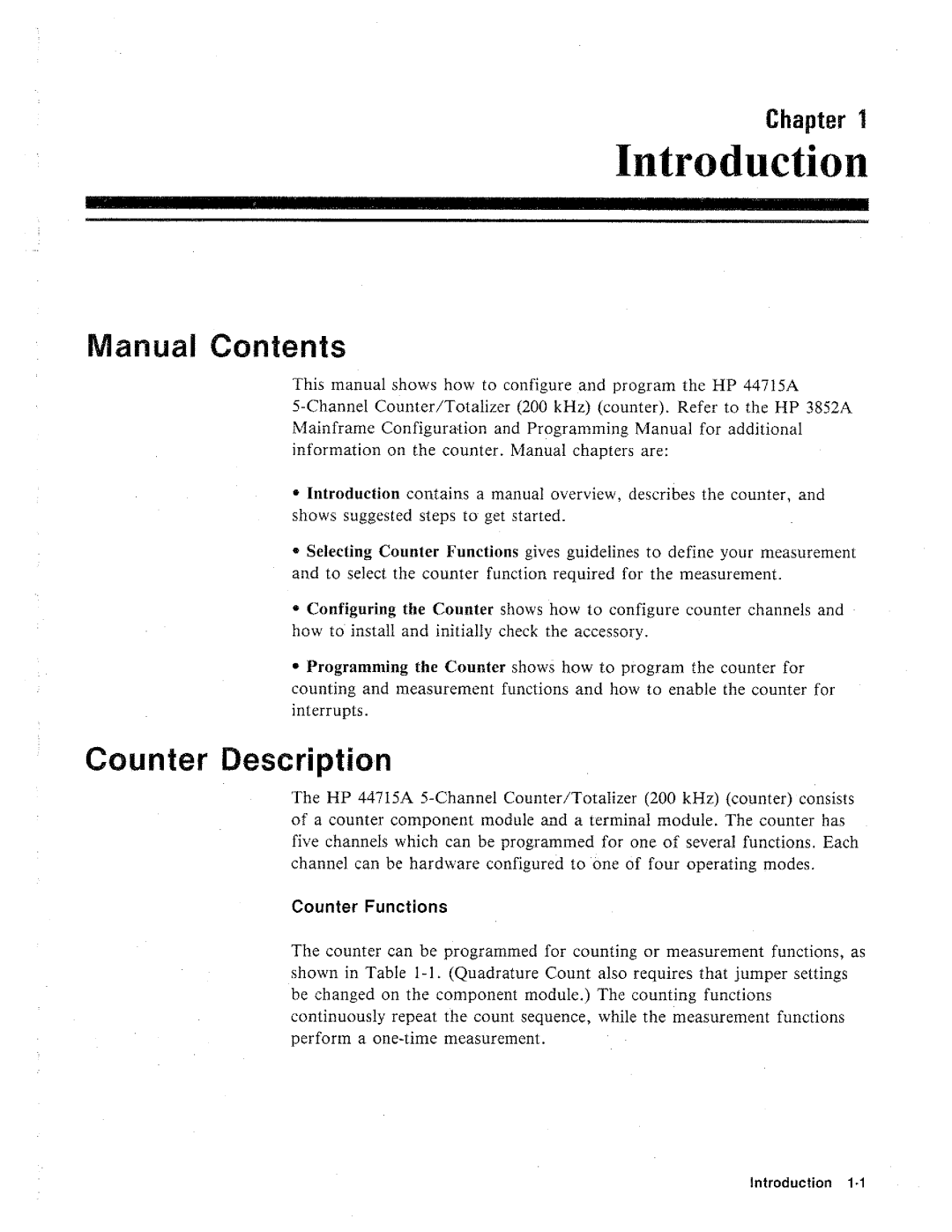 HP 44715A, 3852A manual 