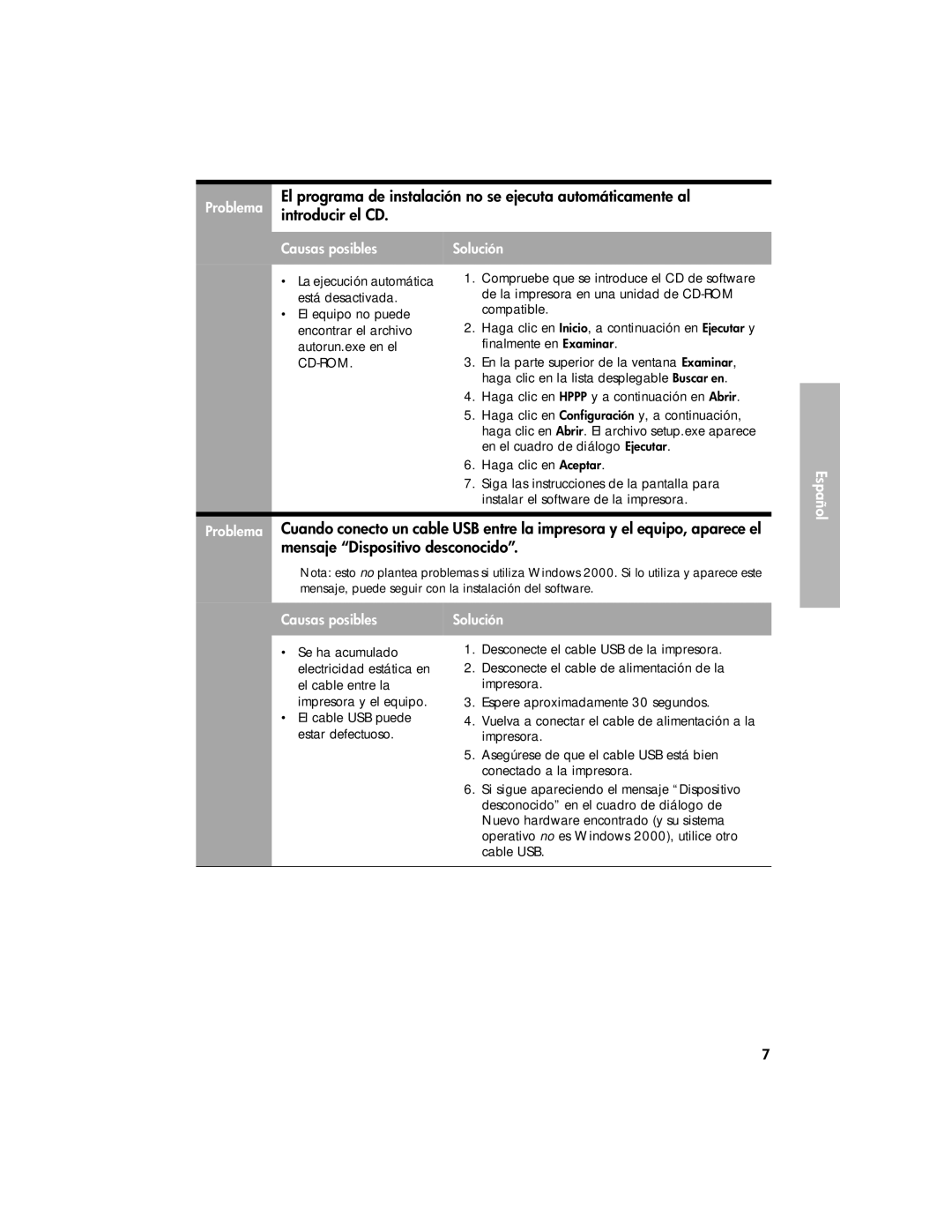 HP 3900 manual El programa de instalación no se ejecuta automáticamente al, Introducir el CD 