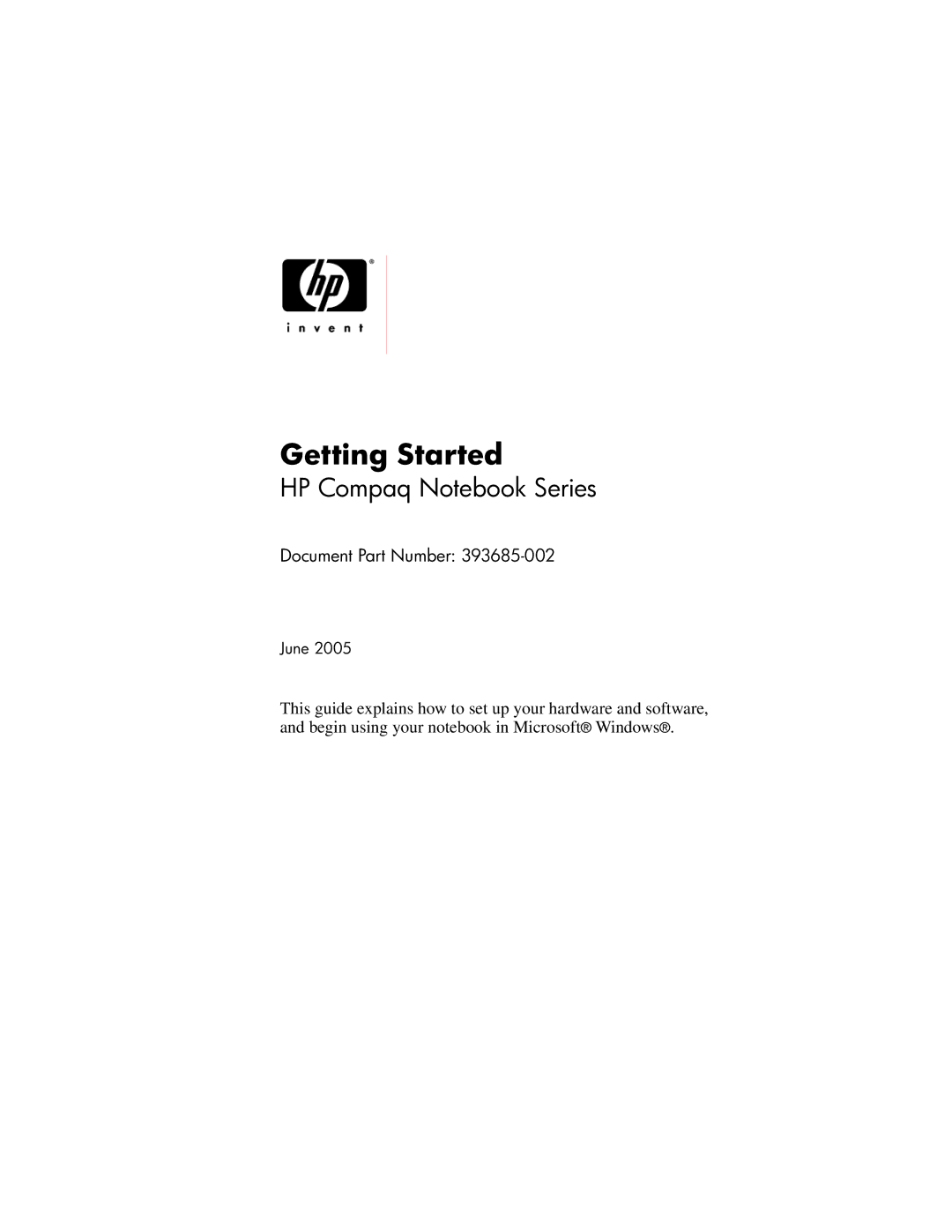 HP 393685-002 manual Getting Started 