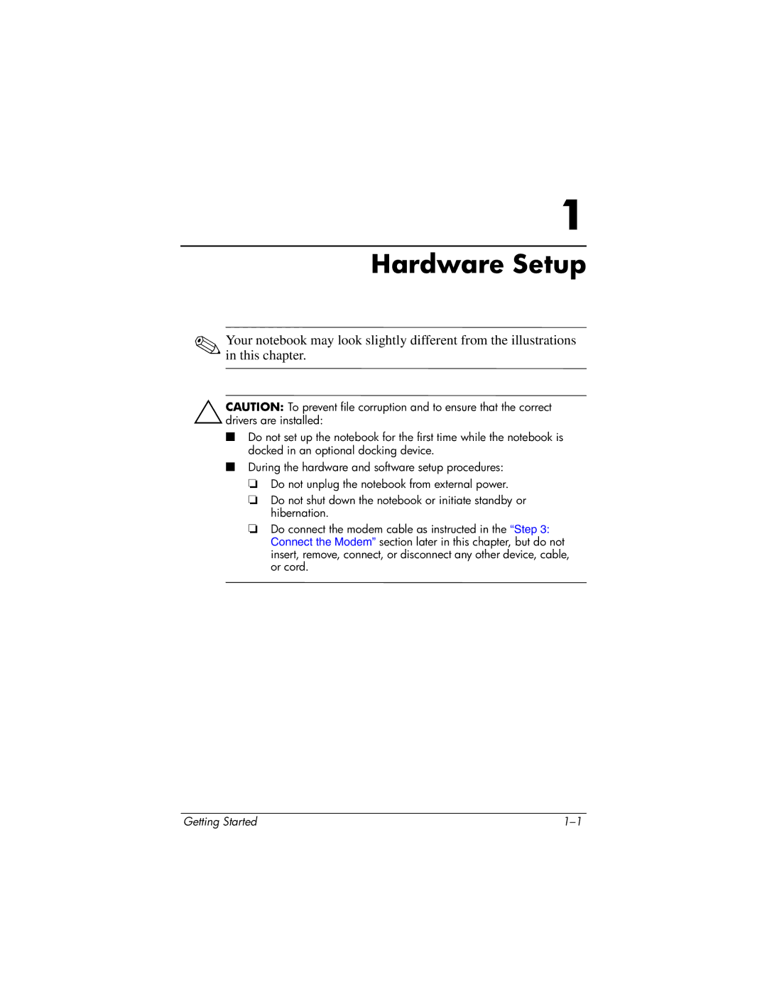 HP 393685-002 manual Hardware Setup 