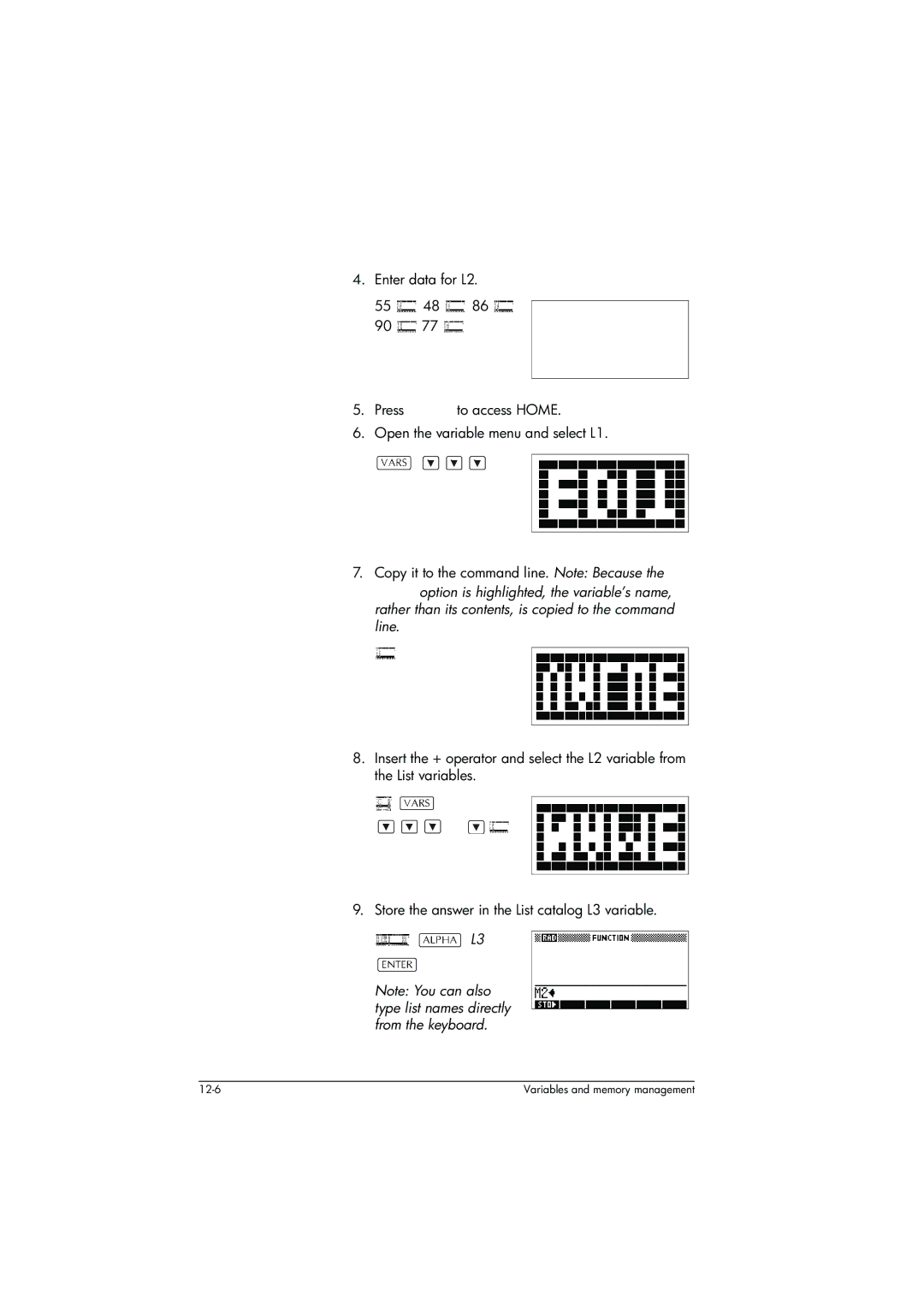 HP 39g+ Graphing manual 12-6 