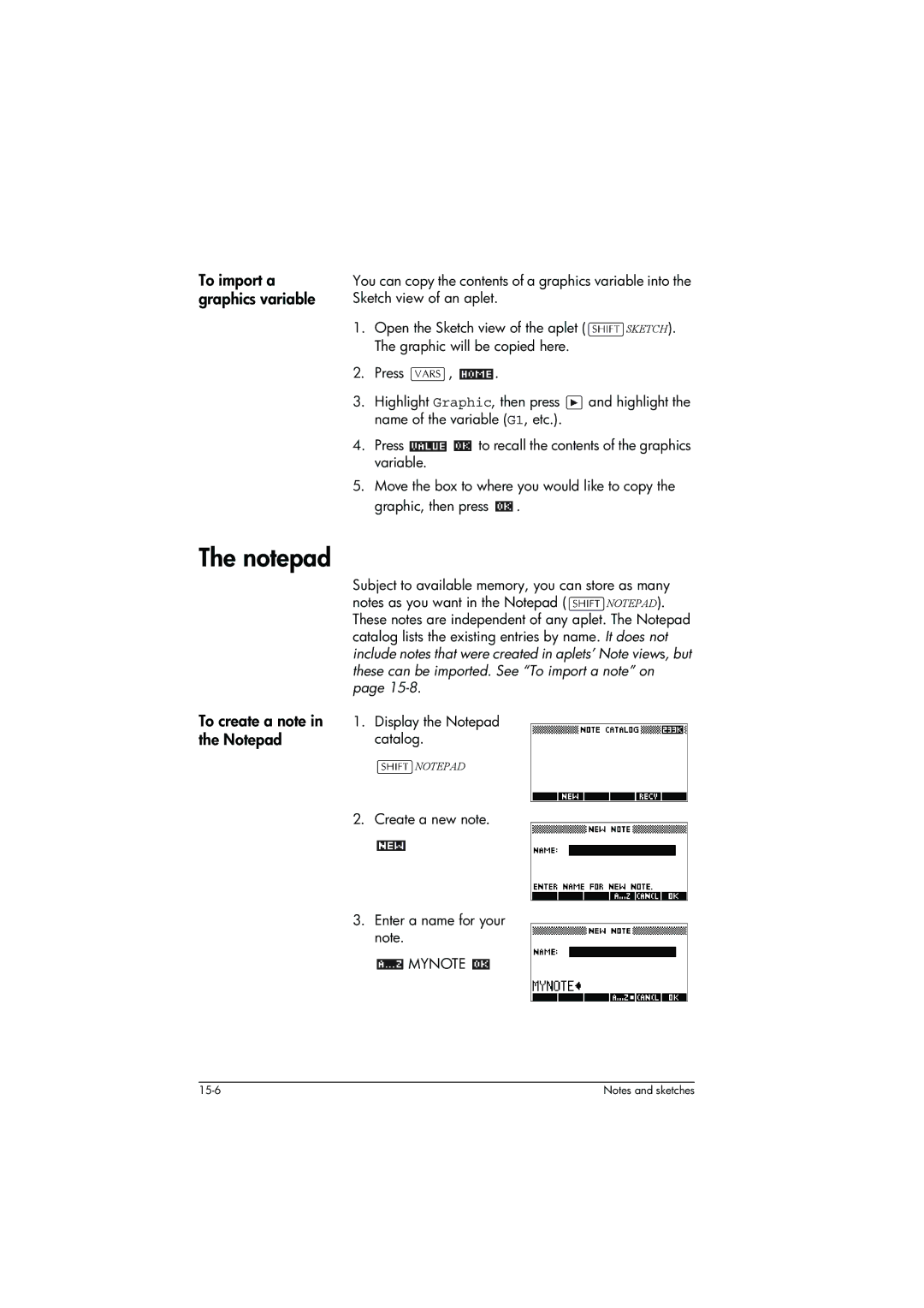 HP 39g+ Graphing manual Mynote 