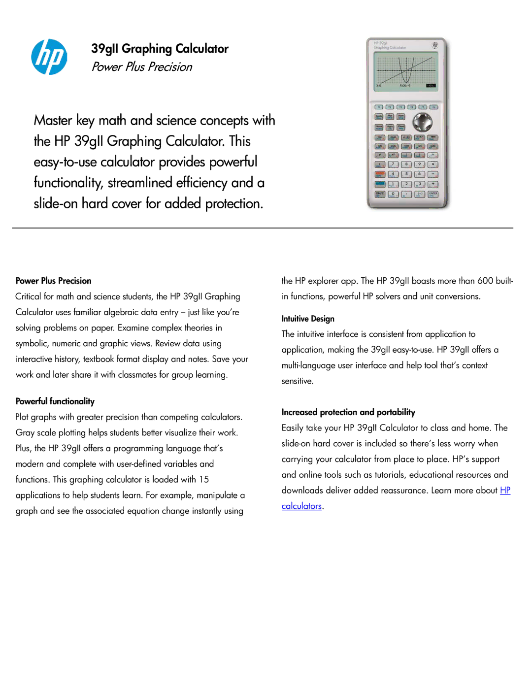 HP 39gII Graphing manual 