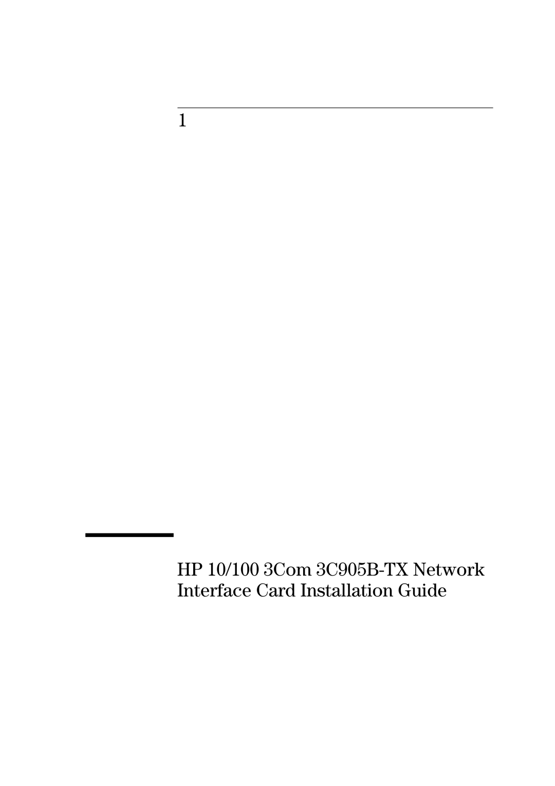 HP 3C905B-TX manual 