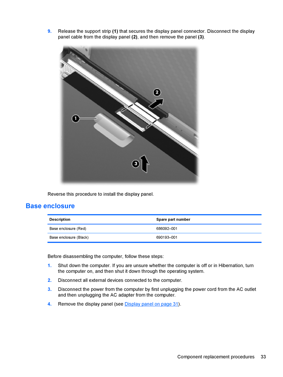 HP 4 B5T03UA, 4 B5T04UA manual Base enclosure 