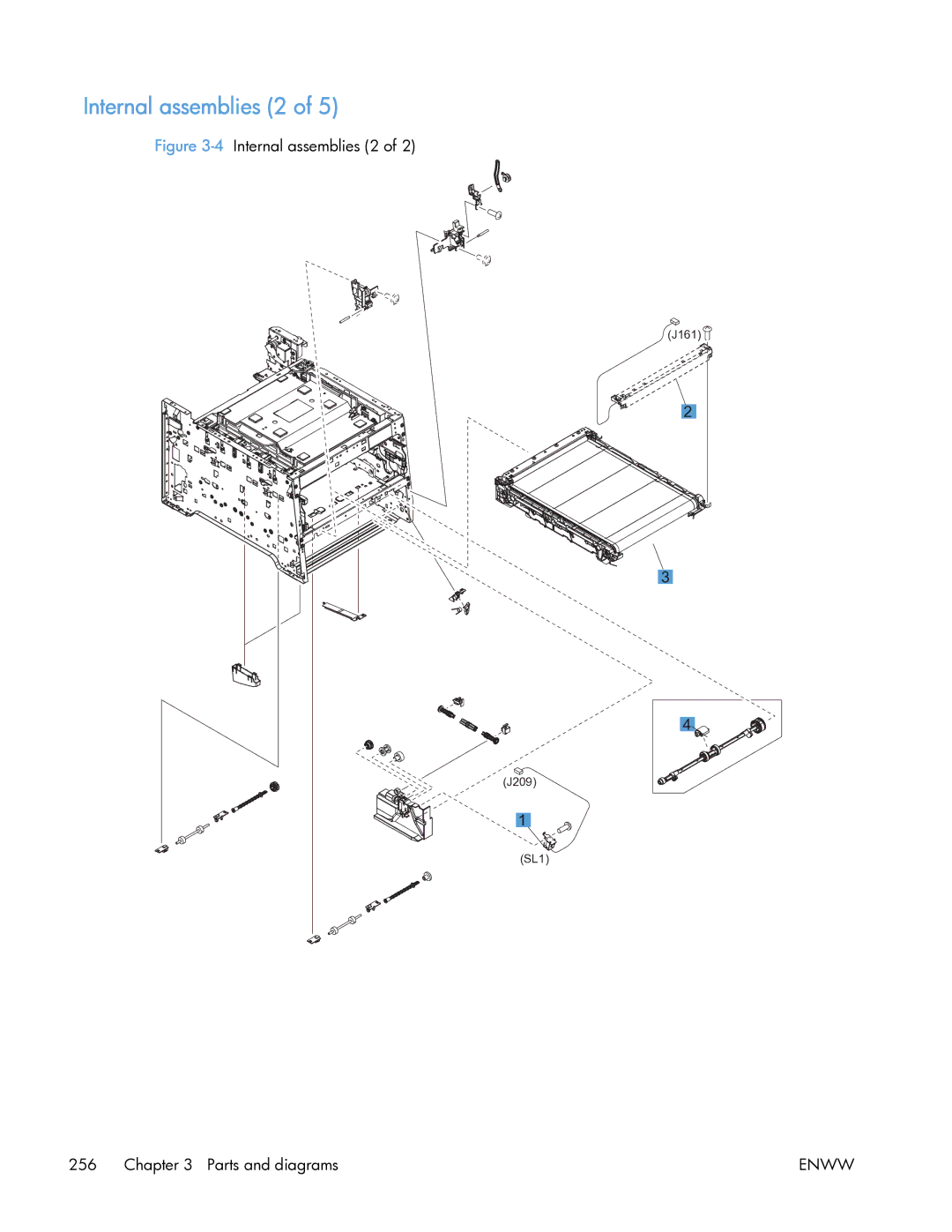 HP 400 manual 4Internal assemblies 2 