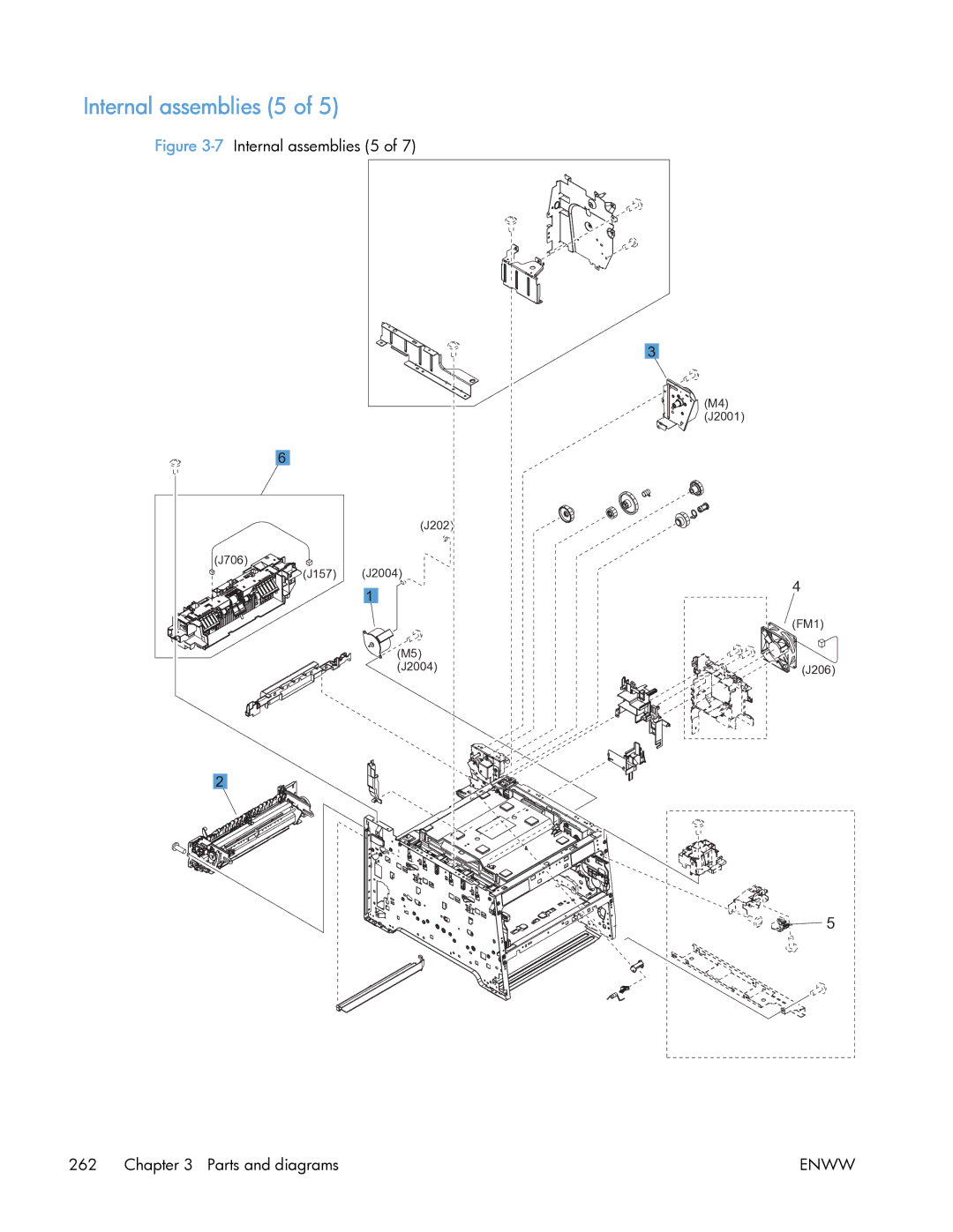 HP 400 manual 7Internal assemblies 5 