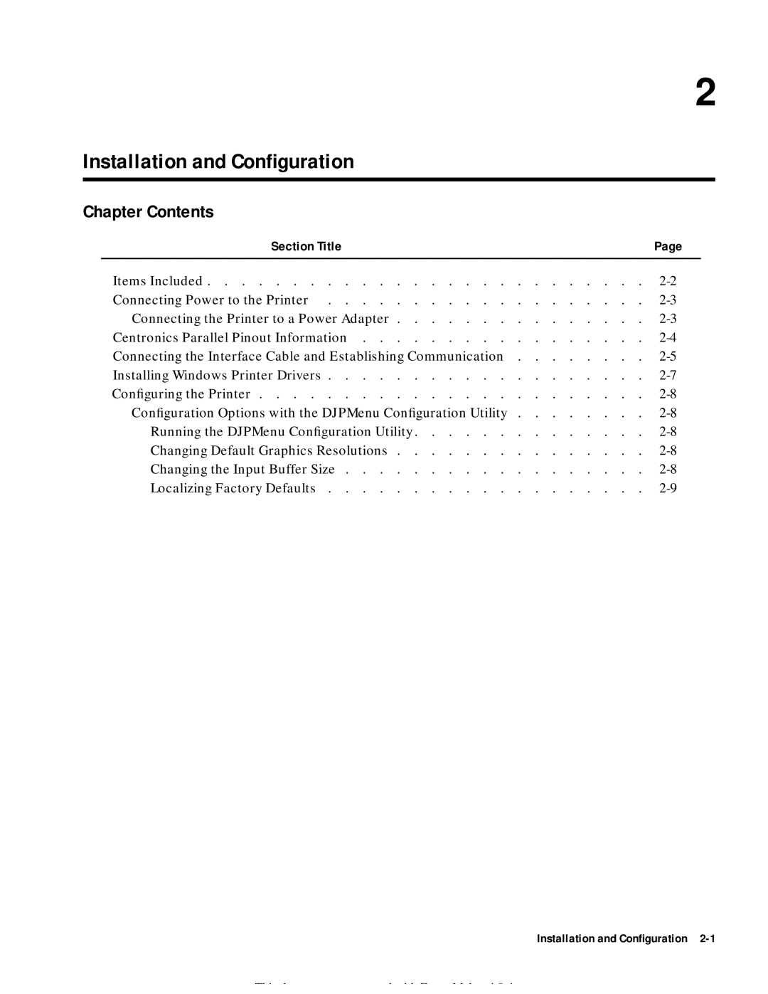 HP 400 manual Installation and Conﬁguration 