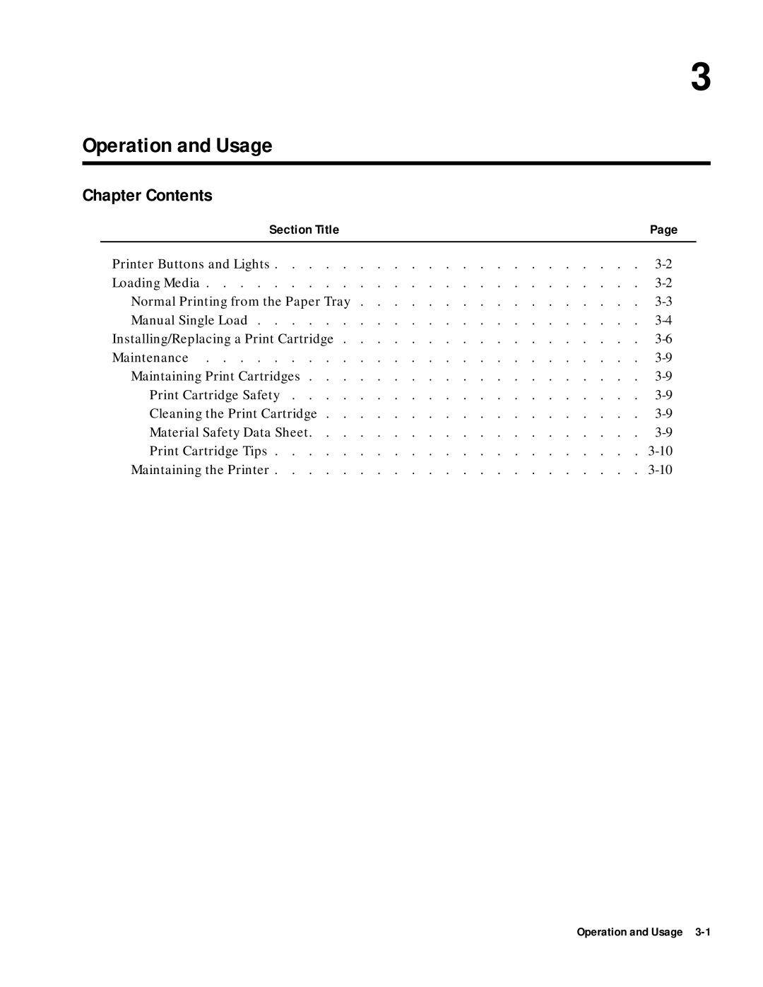 HP 400 manual Operation and Usage 