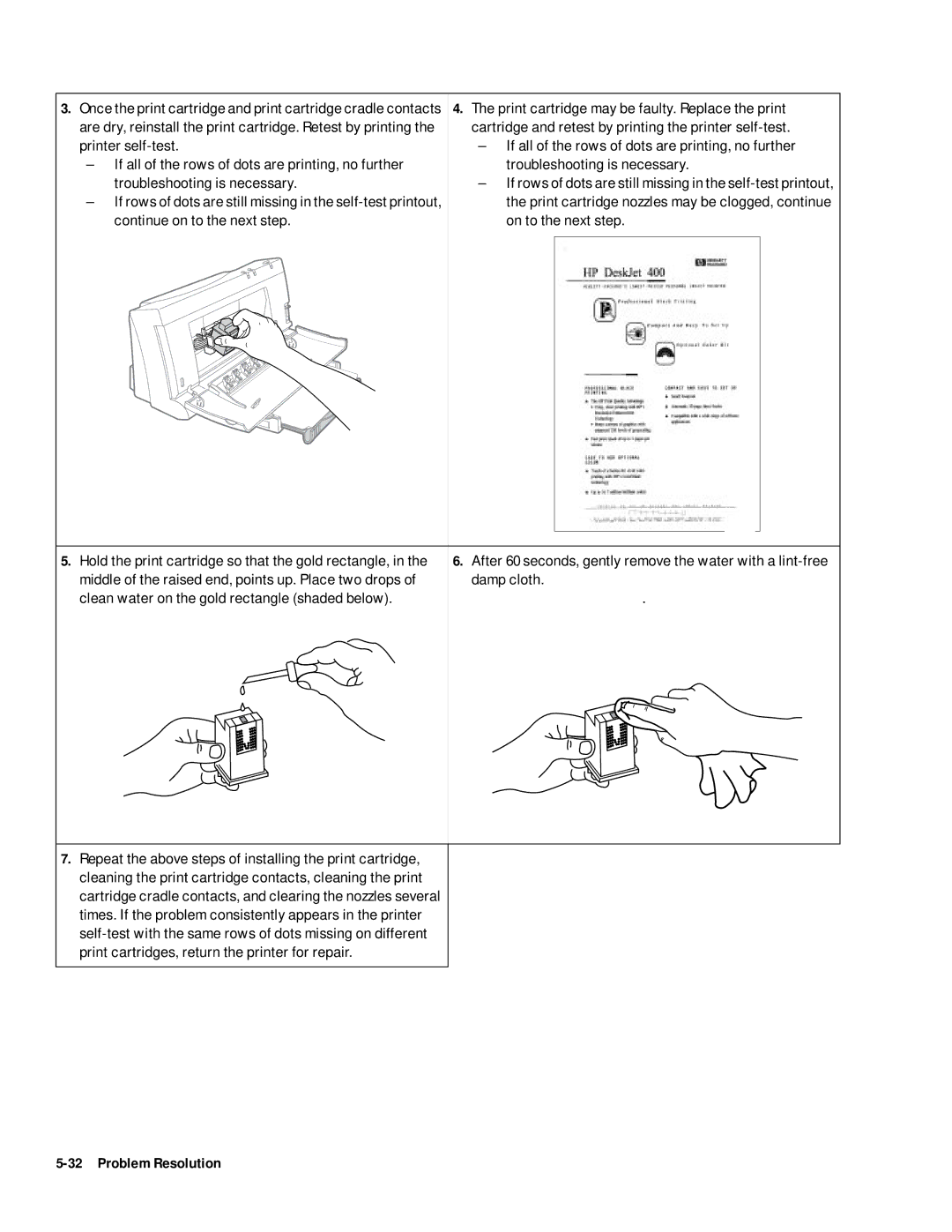 HP 400 manual Problem Resolution 