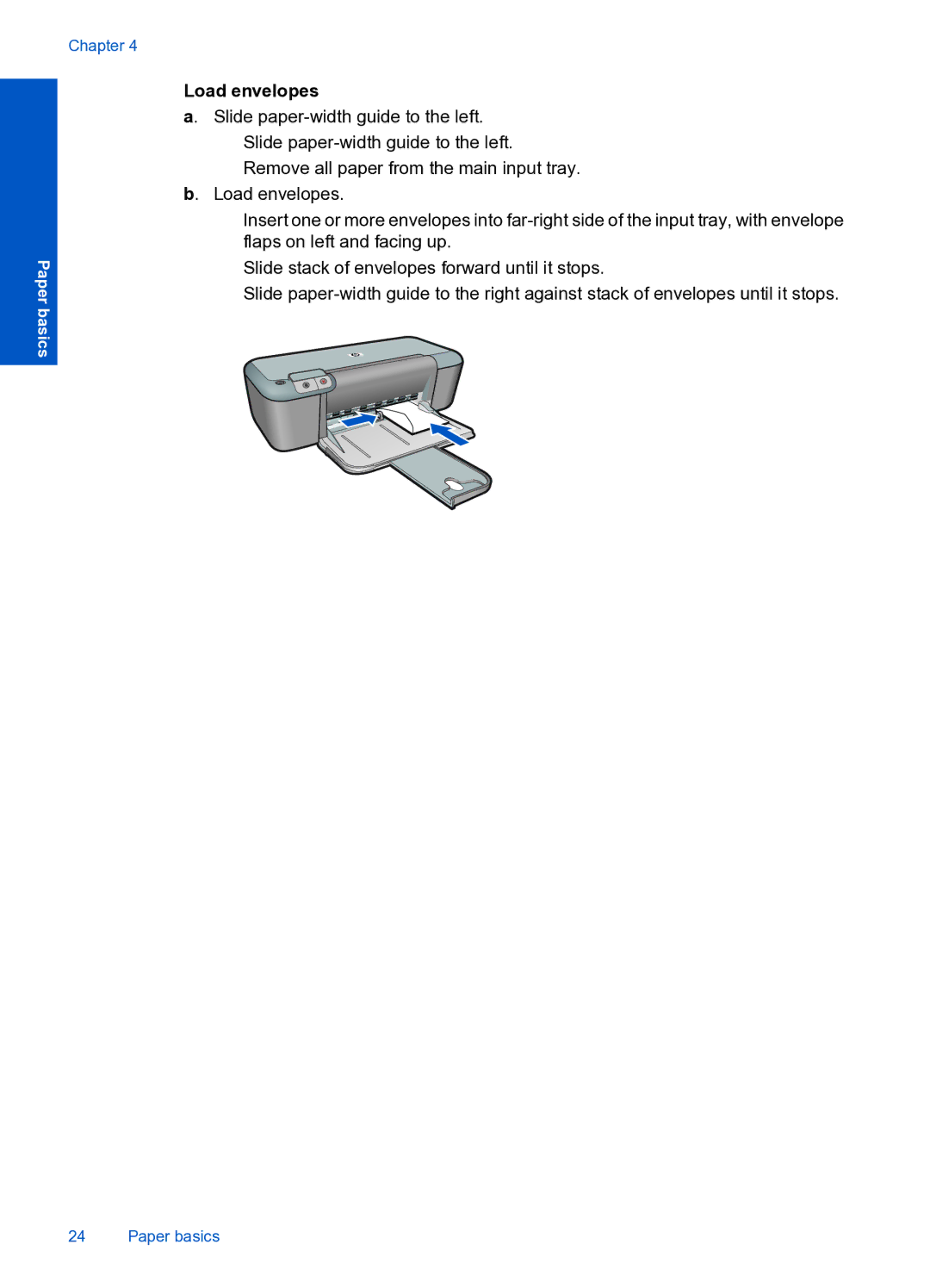 HP 4000 K210 manual Load envelopes 