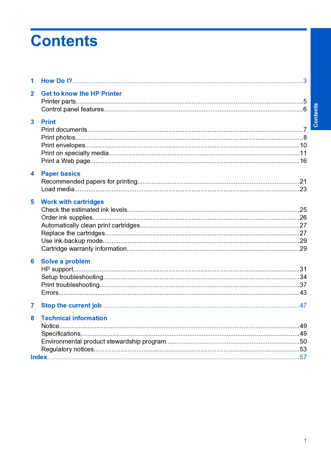 HP 4000 K210 manual Contents 