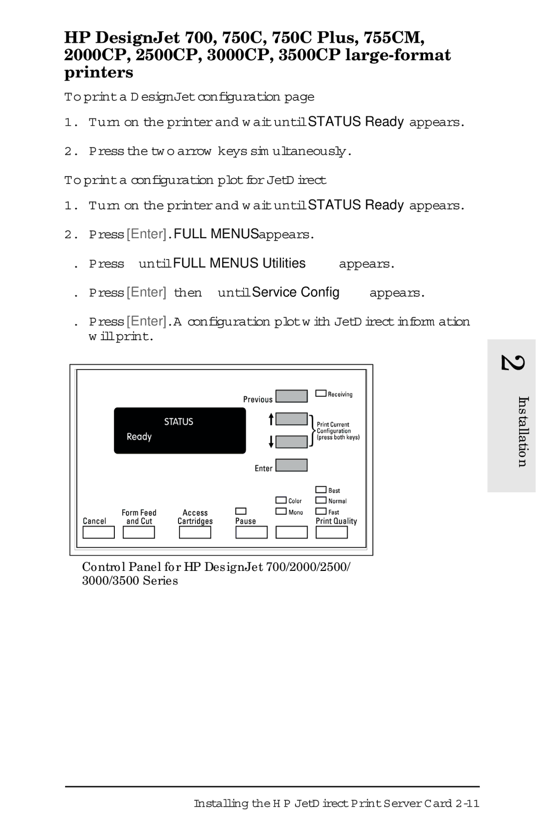 HP 400N manual Installation 