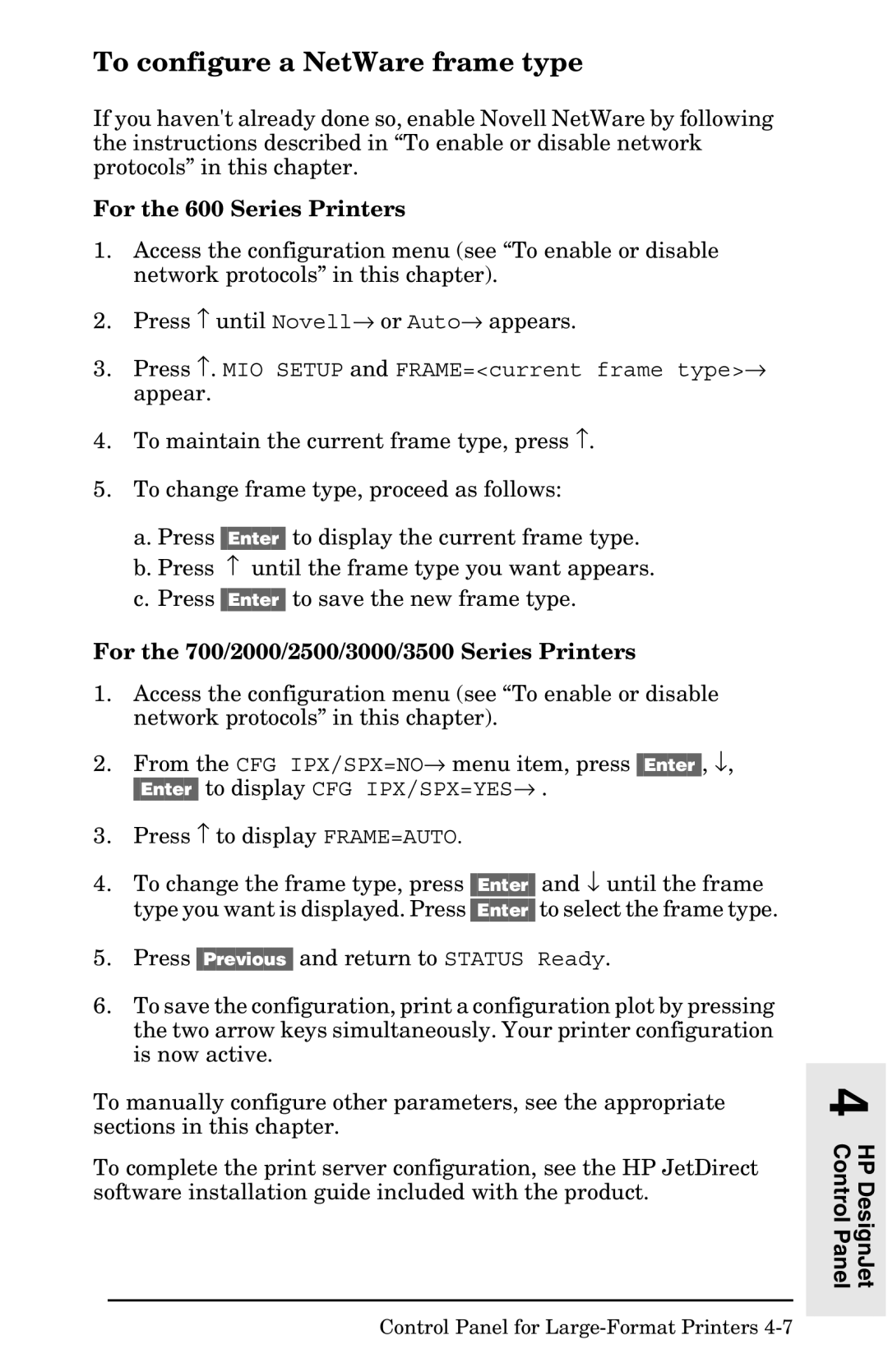 HP 400N manual For the 600 Series Printers 