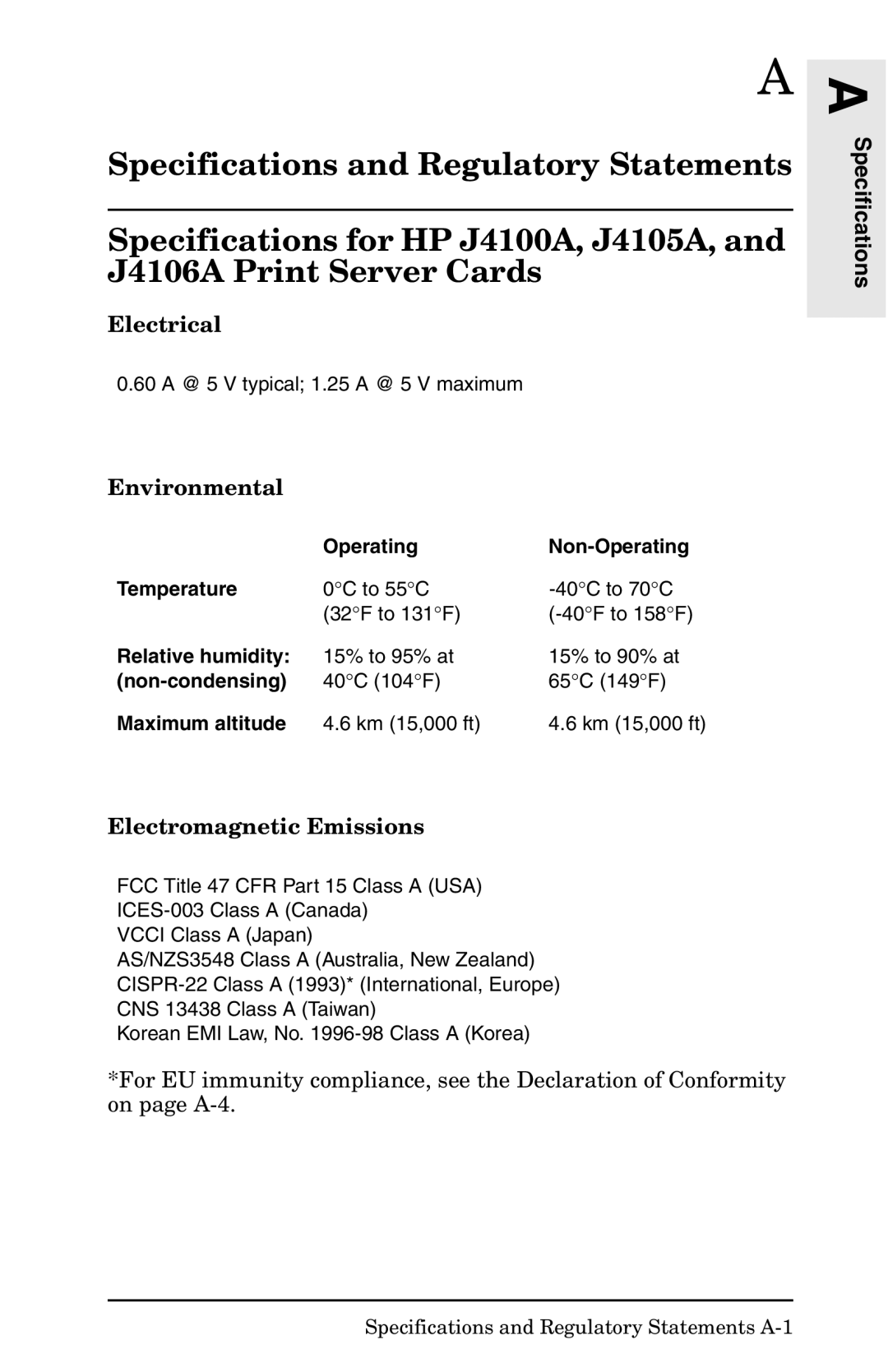 HP 400N manual Electrical 