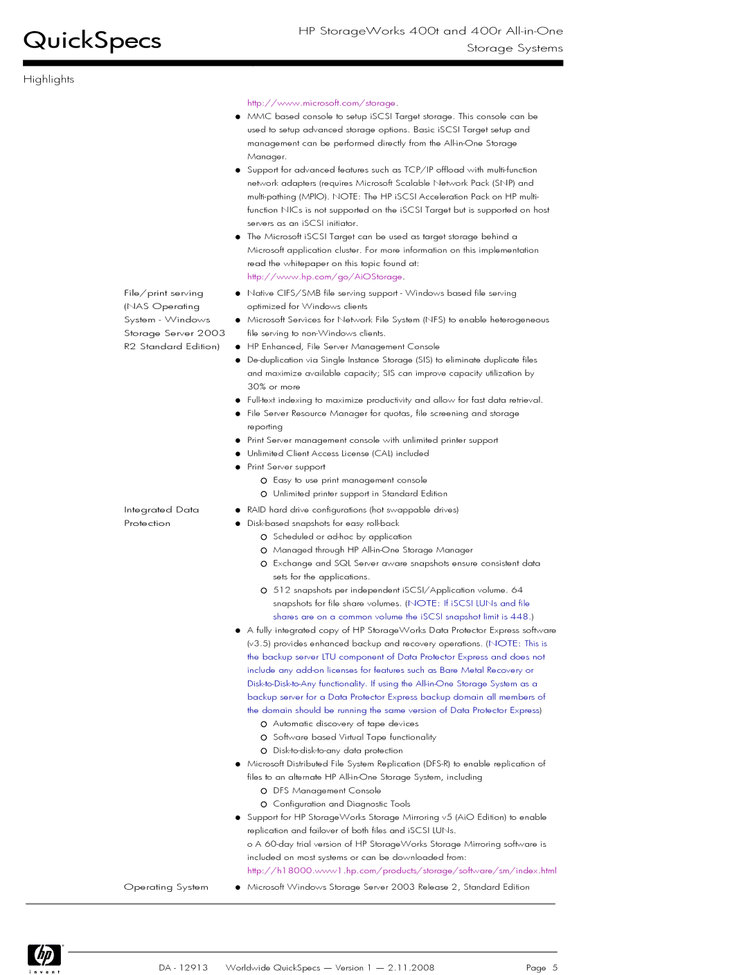 HP 400t manual Shares are on a common volume the iSCSI snapshot limit is 