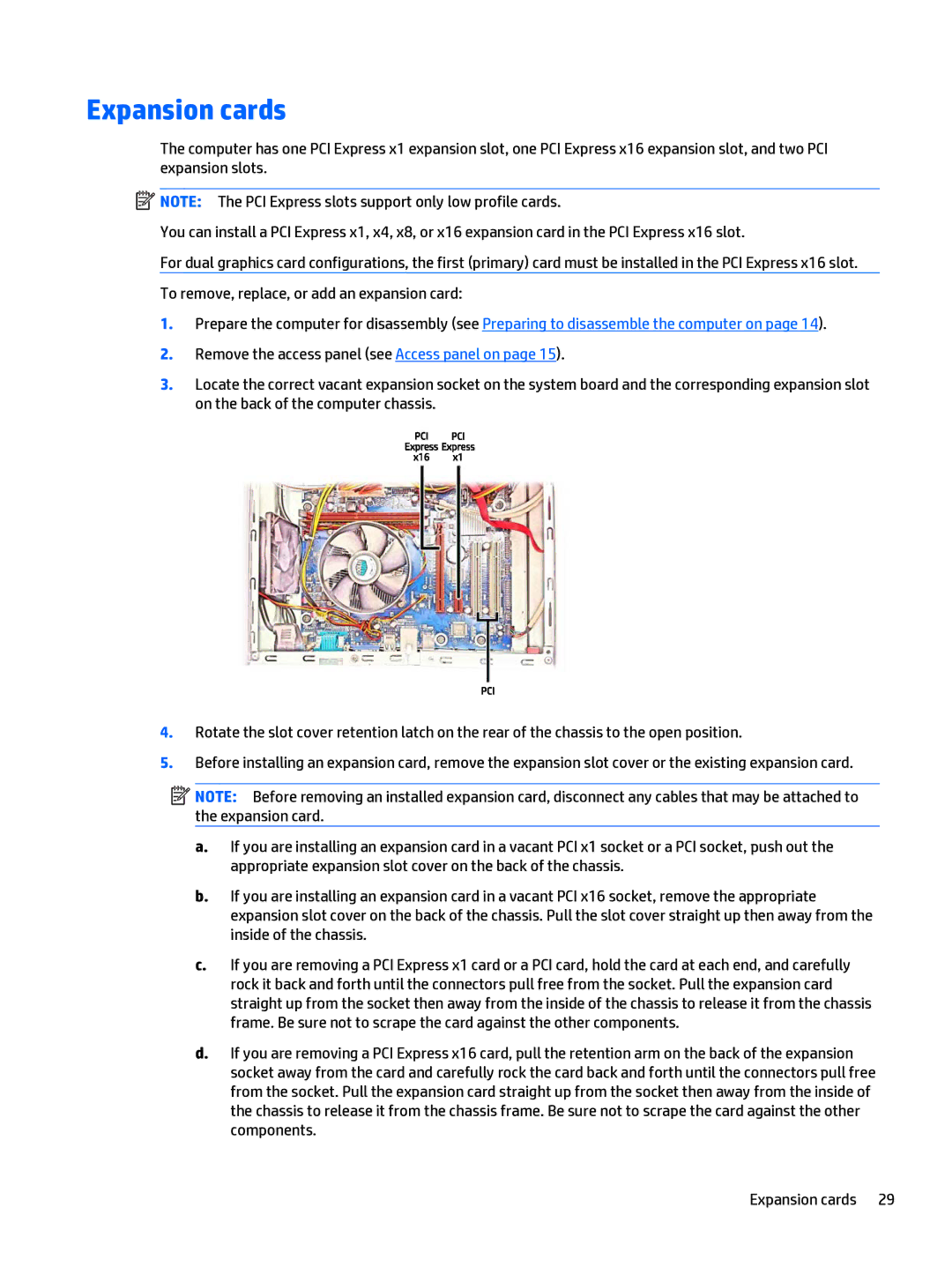 HP 402 G1 manual Expansion cards 