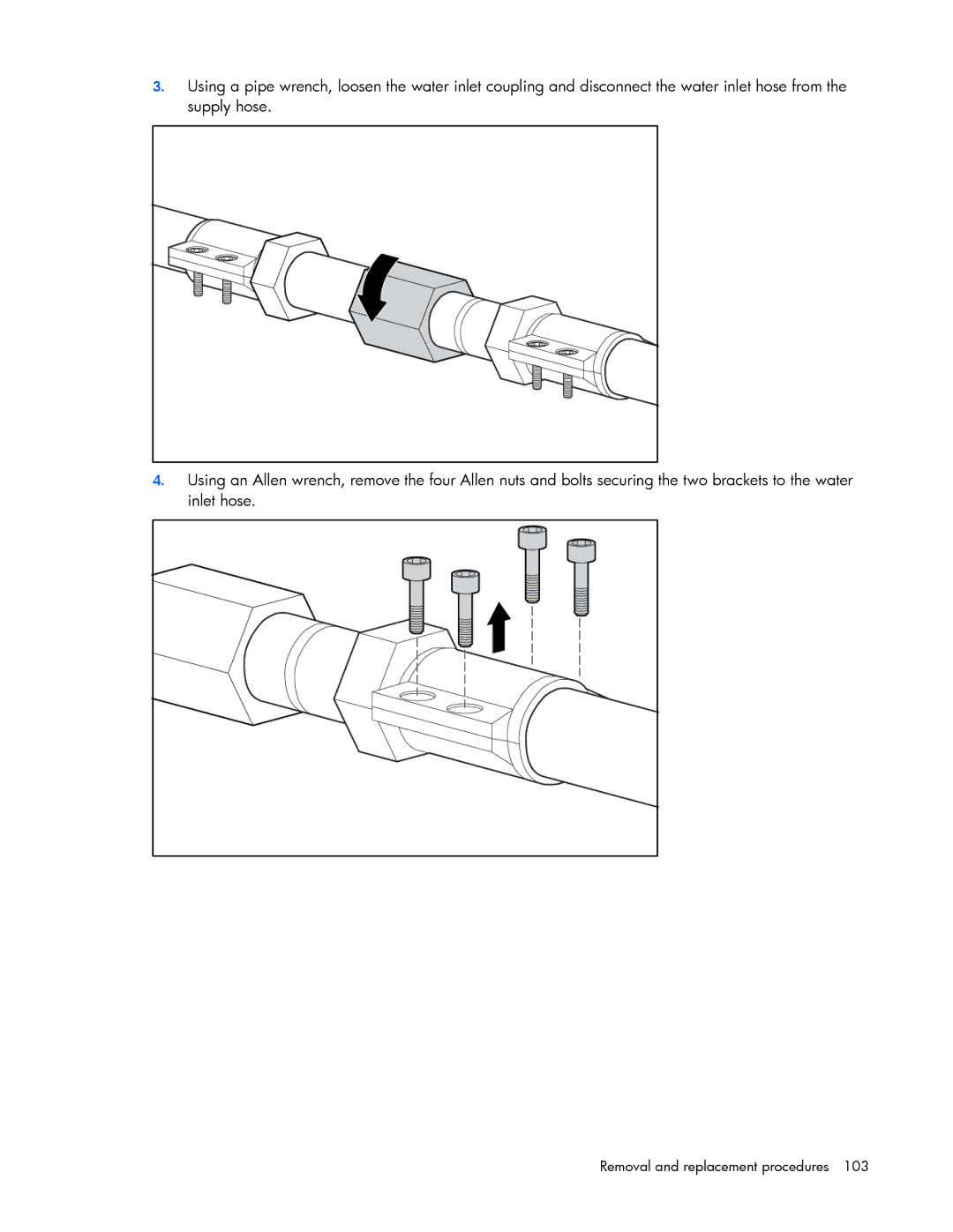 HP 403349-003 manual Removal and replacement procedures 