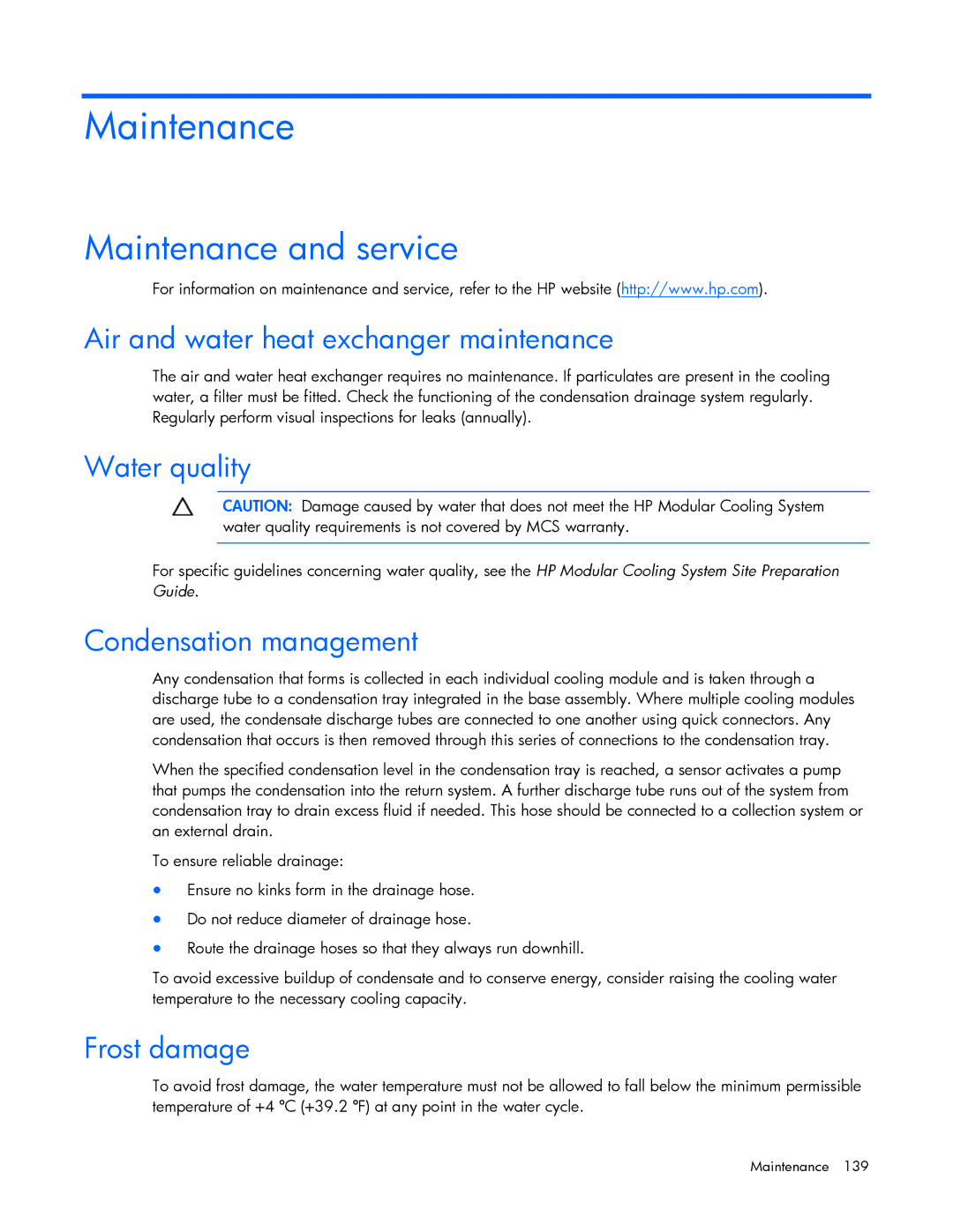 HP 403349-003 manual Maintenance and service 