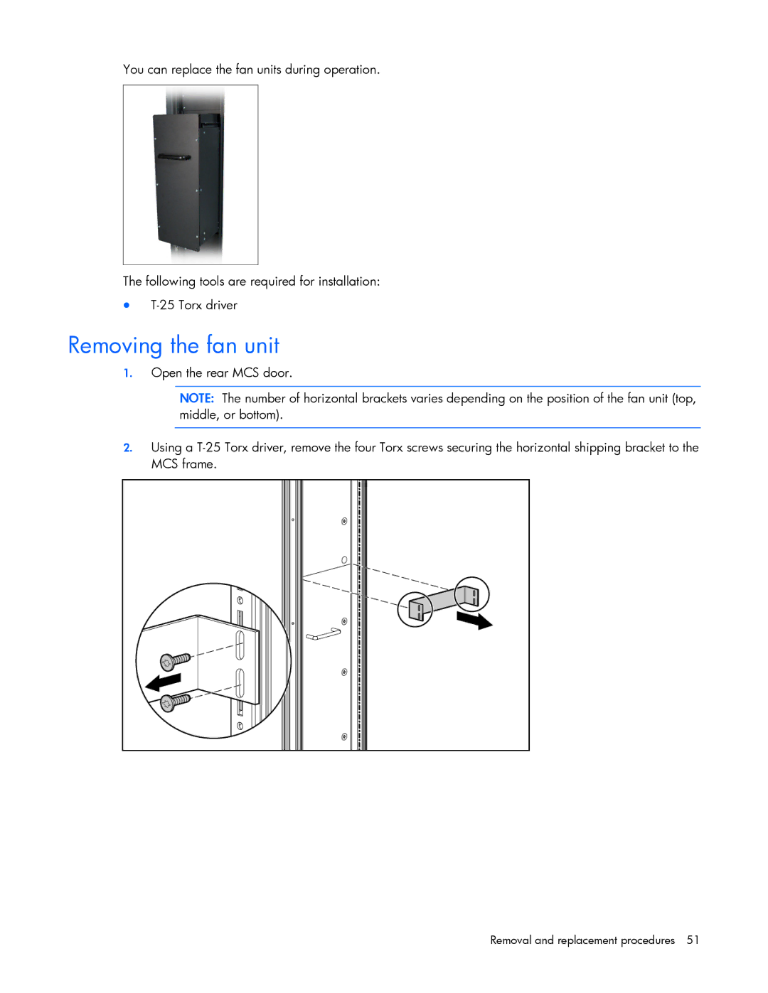 HP 403349-003 manual Removing the fan unit 