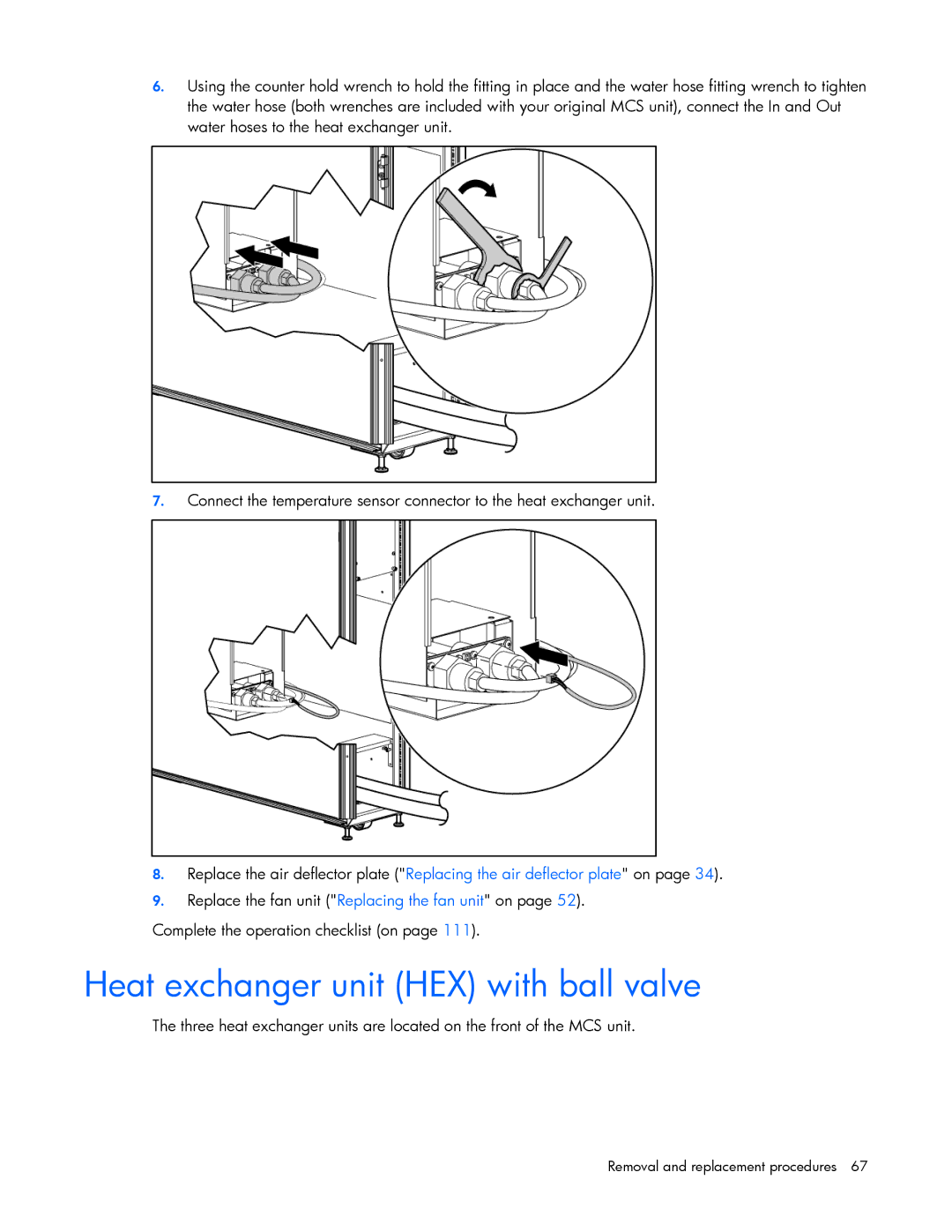 HP 403349-003 manual Heat exchanger unit HEX with ball valve 