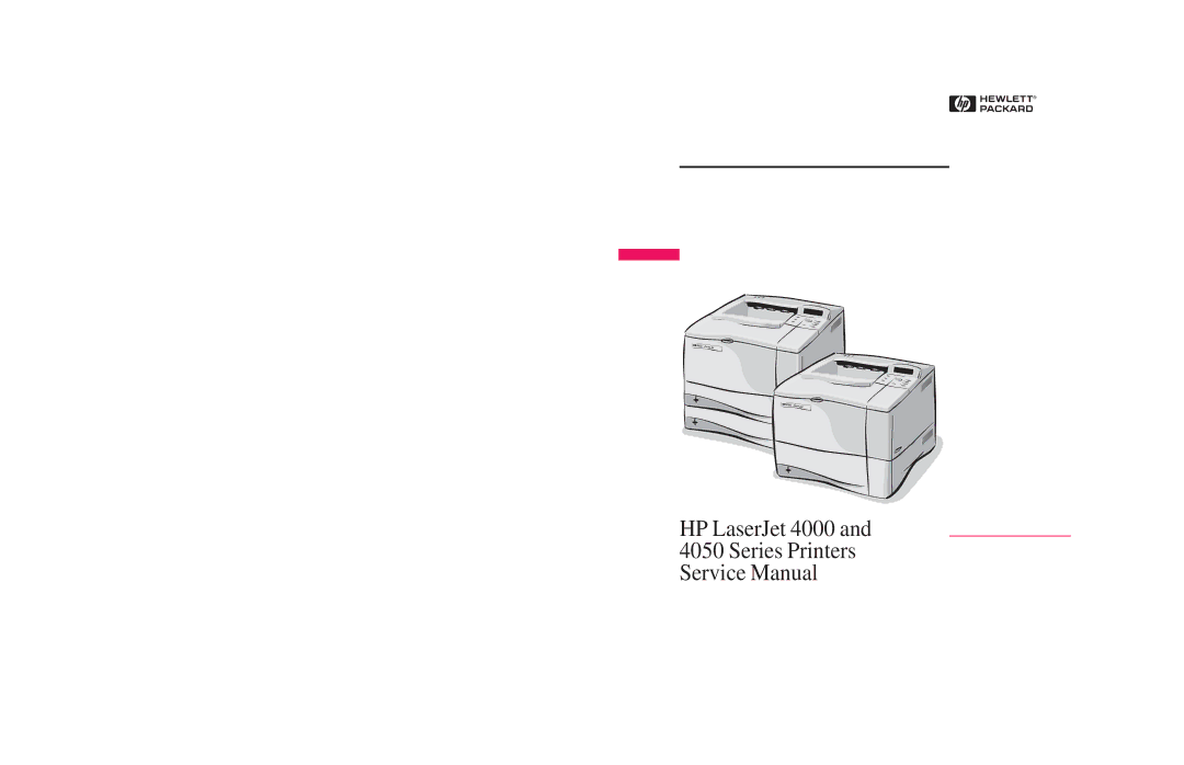 HP 4050 manual HP LaserJet 4000 Series Printers 