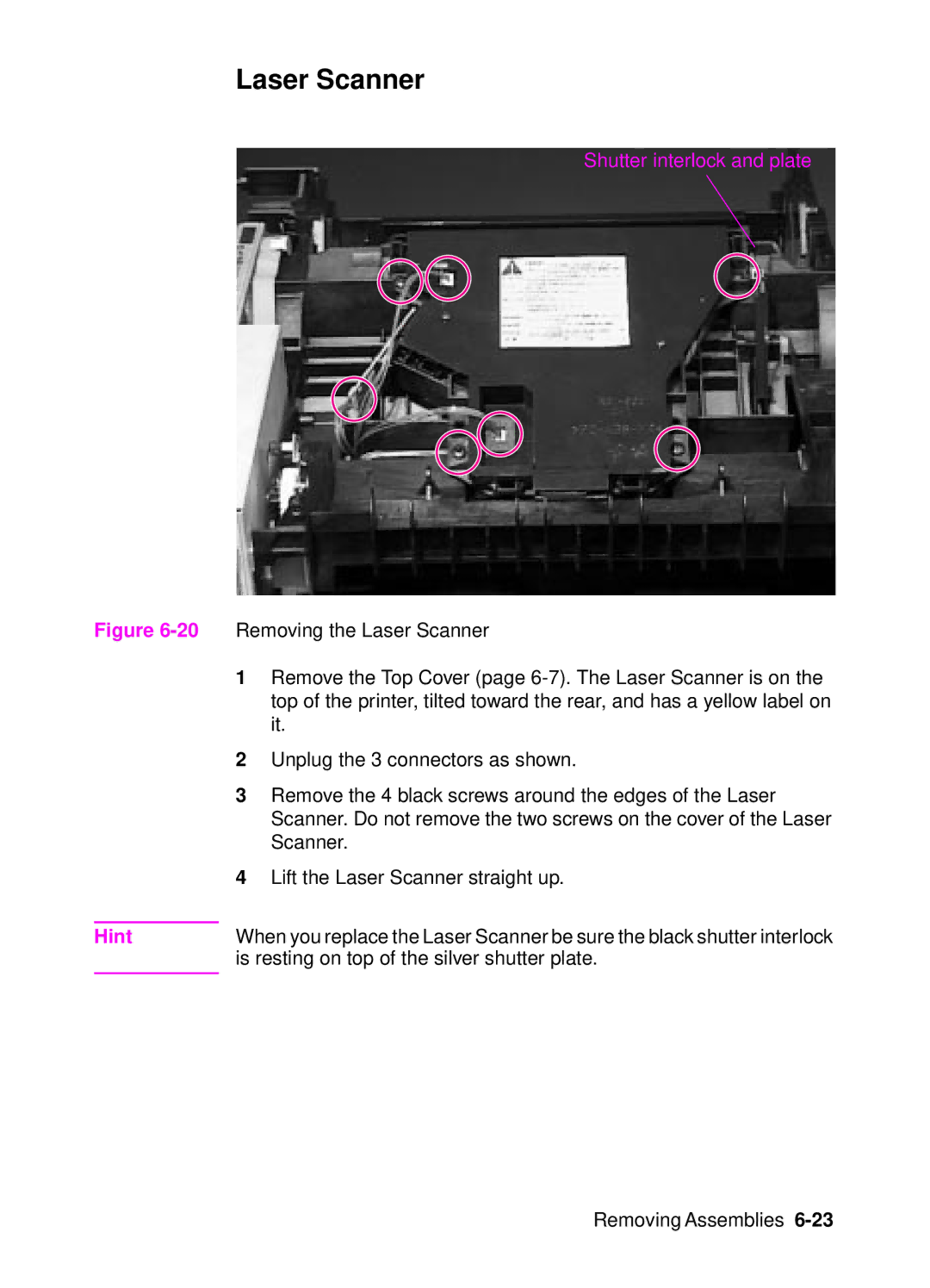 HP 4000, 4050 manual Laser Scanner 