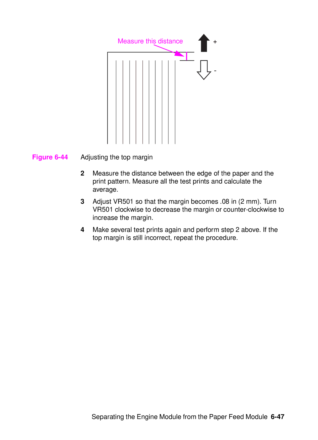 HP 4000, 4050 manual Measure this distance 