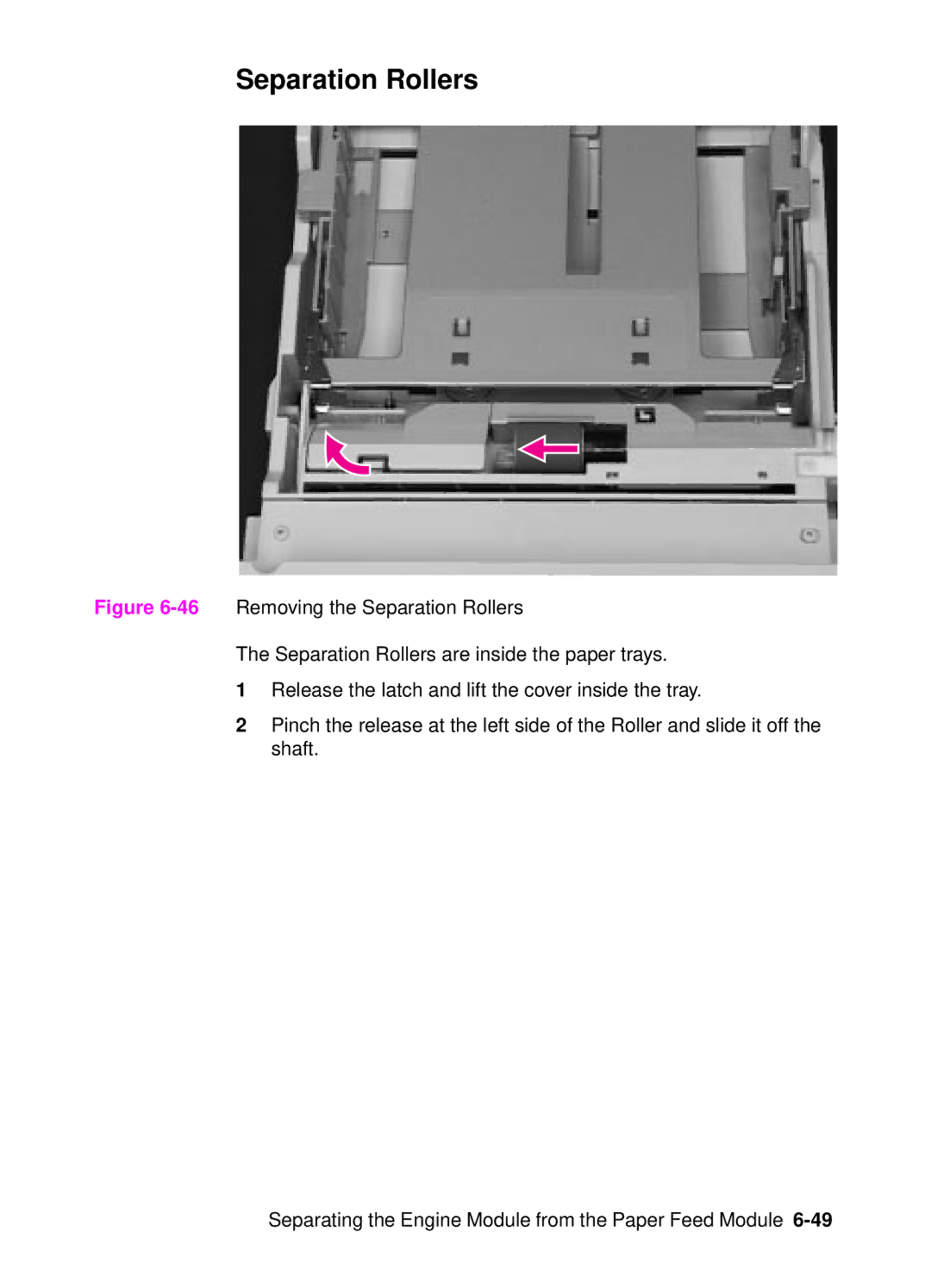 HP 4000, 4050 manual Separation Rollers 