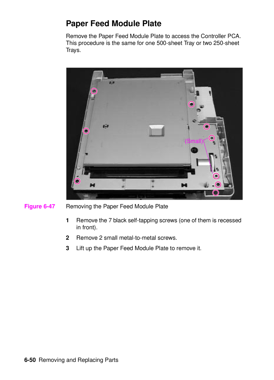 HP 4050, 4000 manual Paper Feed Module Plate 