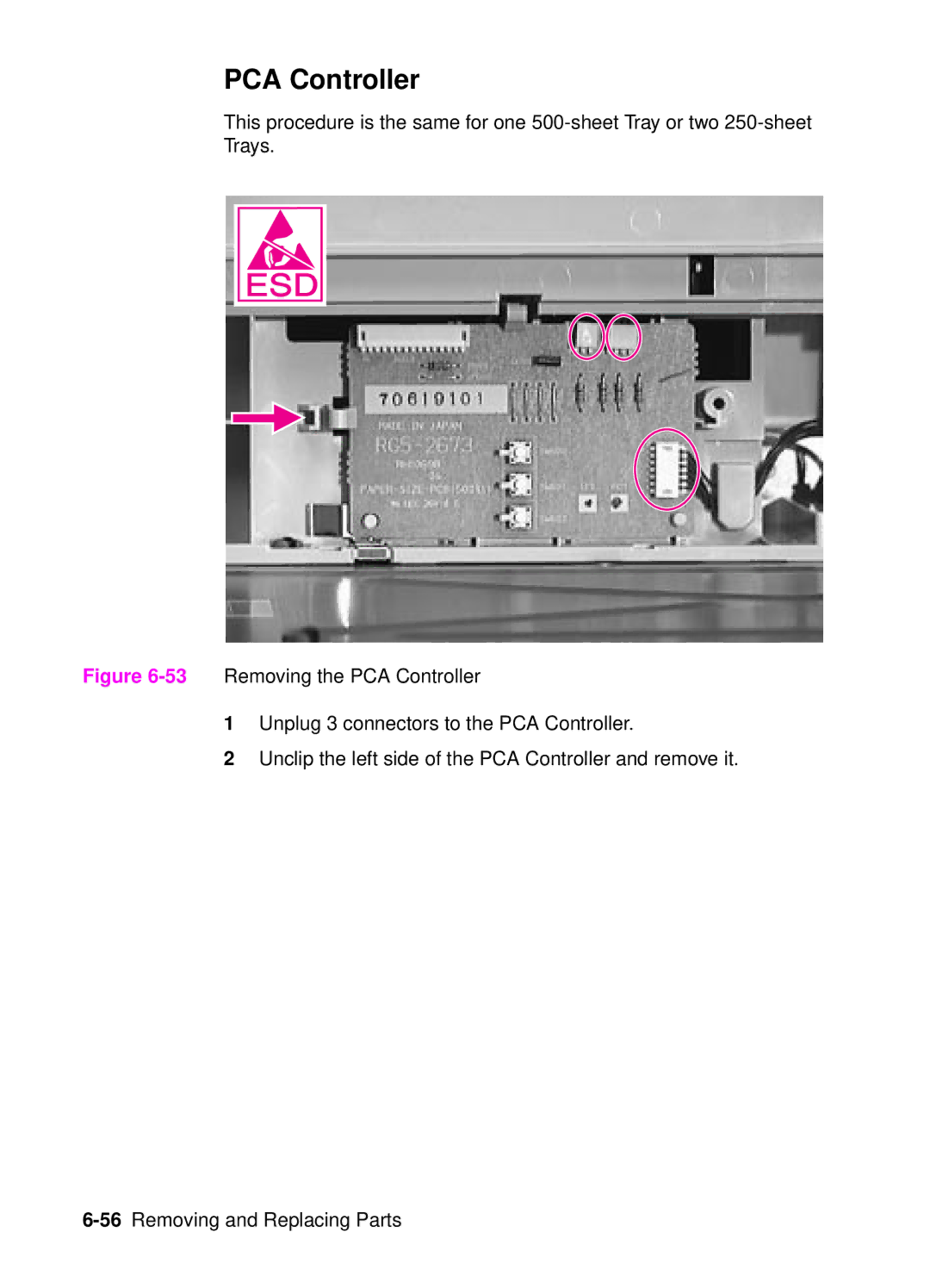 HP 4050, 4000 manual PCA Controller 