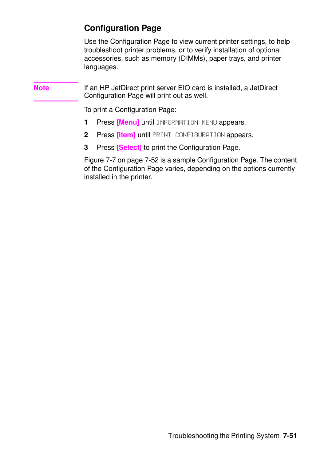 HP 4000, 4050 manual Configuration 