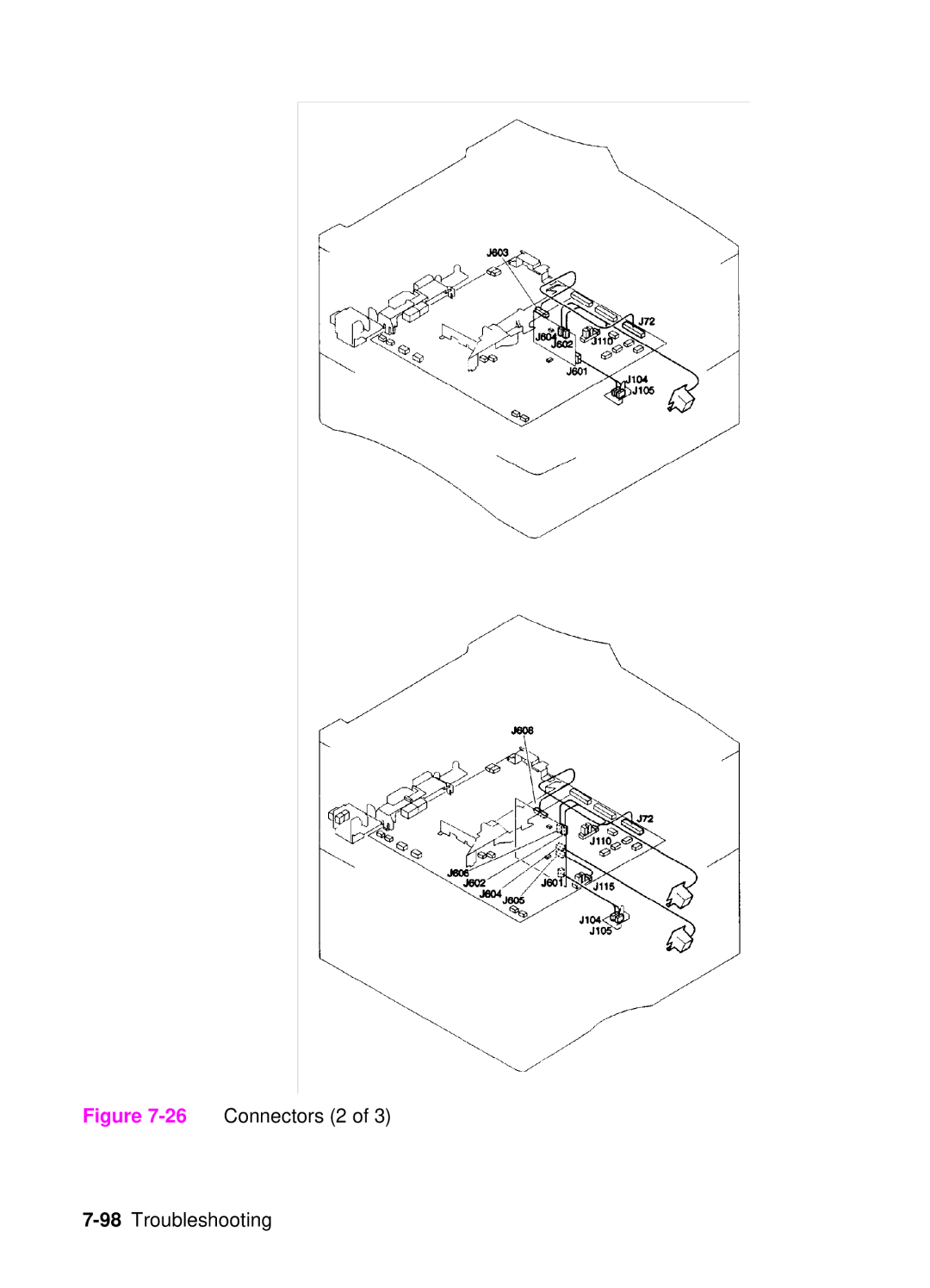 HP 4050, 4000 manual 26Connectors 2 98Troubleshooting 