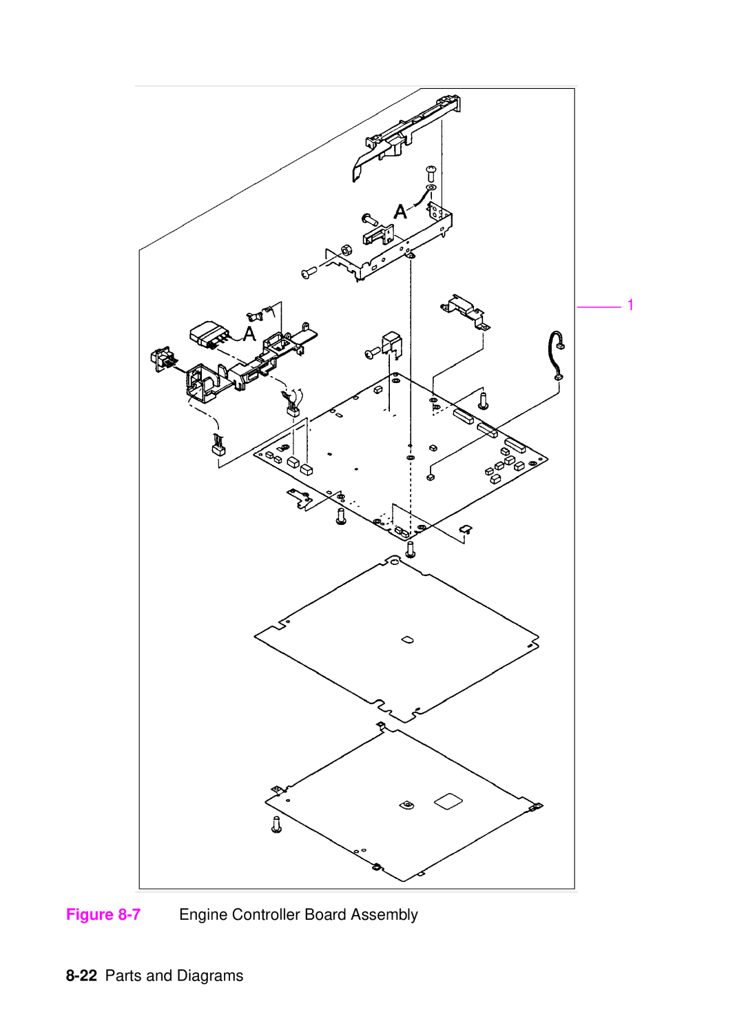 HP 4050, 4000 manual 7Engine Controller Board Assembly 22Parts and Diagrams 