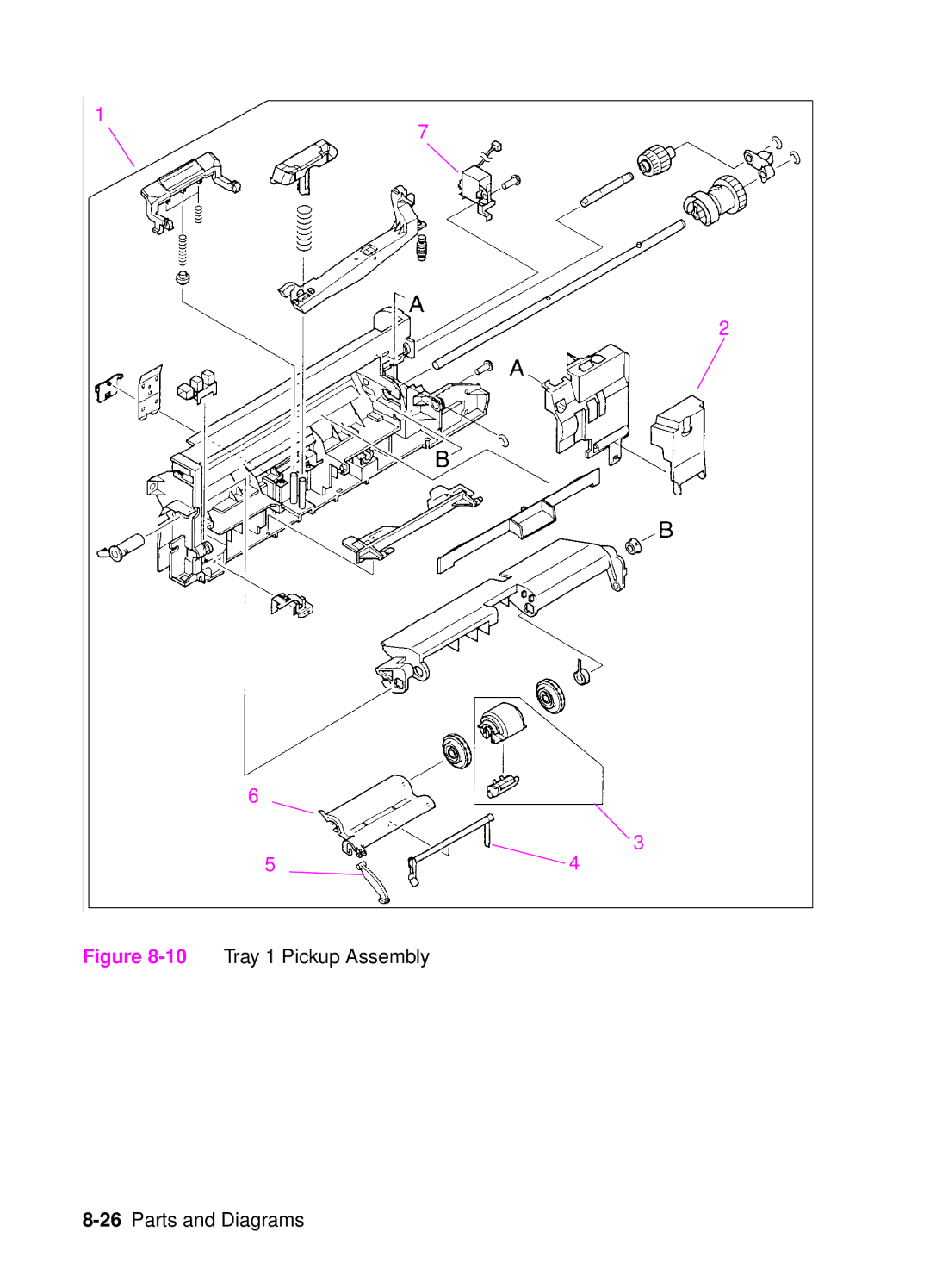 HP 4050, 4000 manual 10Tray 1 Pickup Assembly 26Parts and Diagrams 