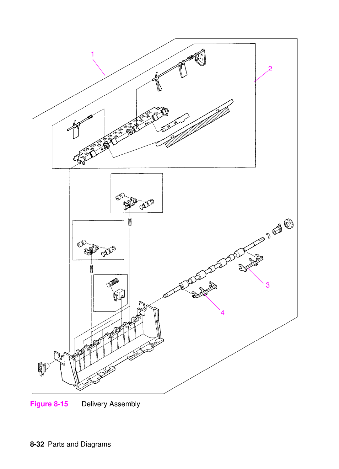 HP 4050, 4000 manual 15Delivery Assembly 32Parts and Diagrams 