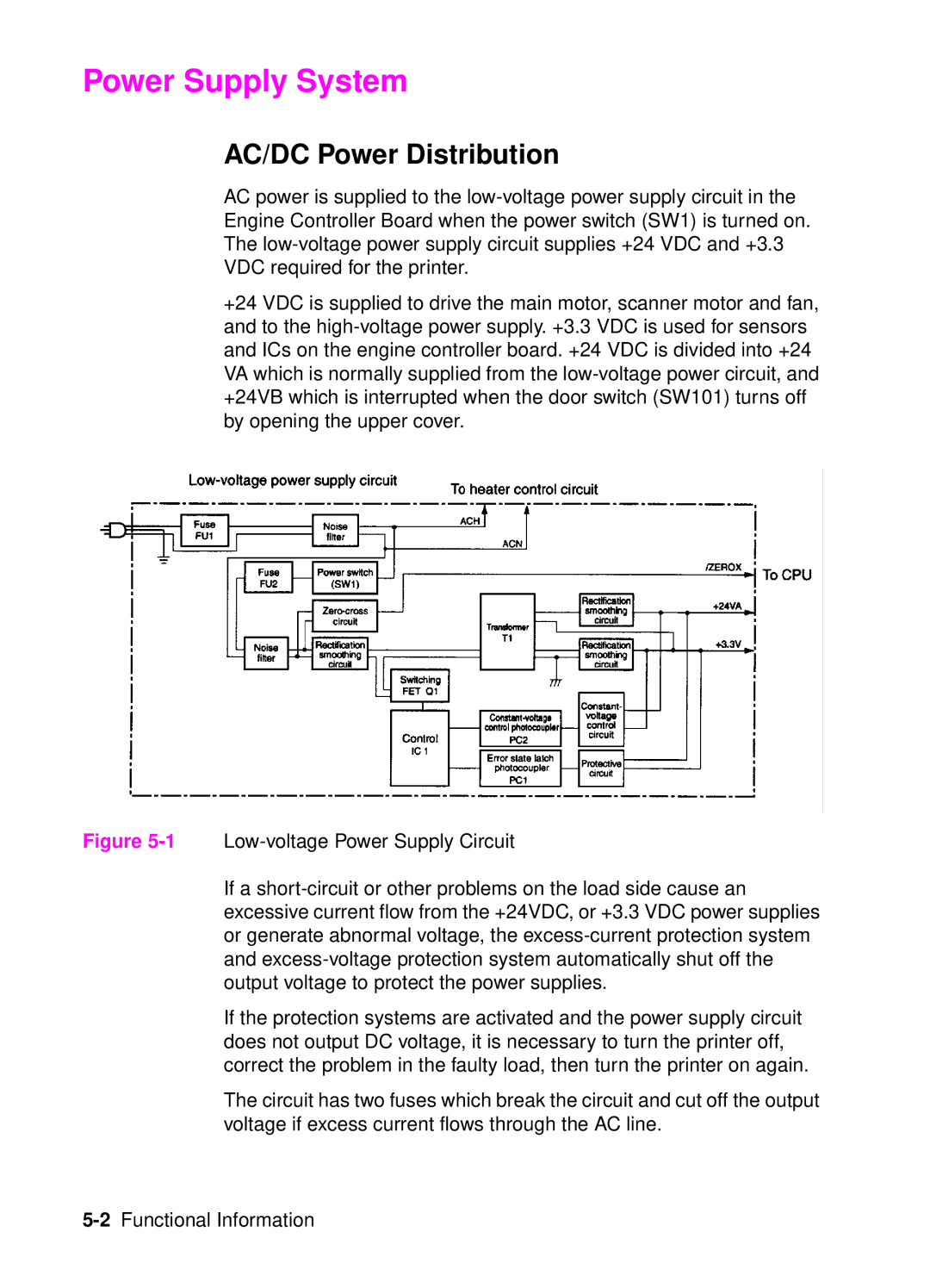 HP 4050, 4000 manual Power Supply System, AC/DC Power Distribution 