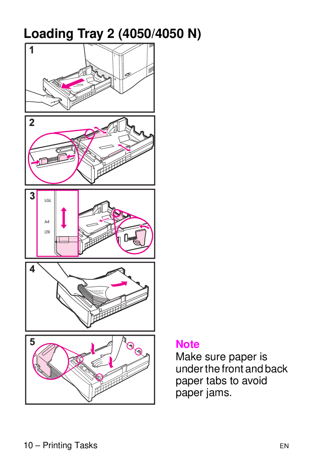 HP 4050 TN manual Loading Tray 2 4050/4050 N 