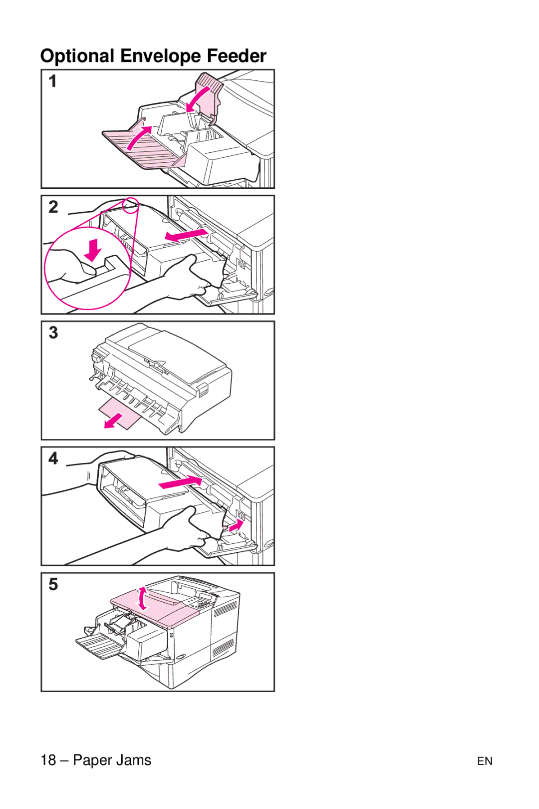 HP 4050 N, 4050 TN manual Optional Envelope Feeder 