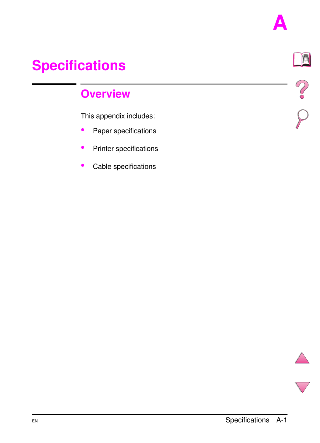 HP 4050 manual Specifications 